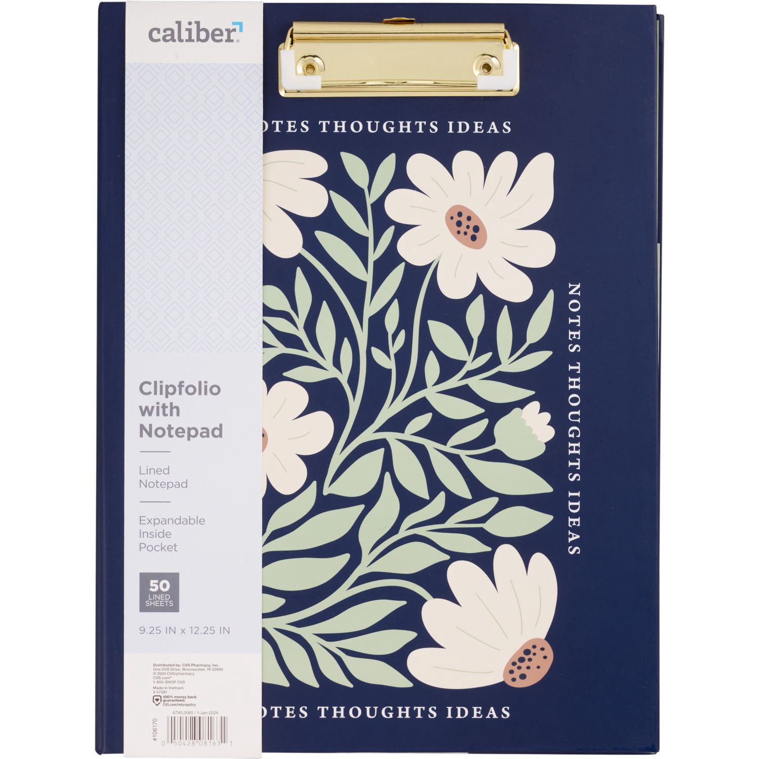 slide 6 of 6, Caliber Clipfolio With Notepad 9.25 In X 12.25 In X 11 In, 50 Sheets, 1 ct