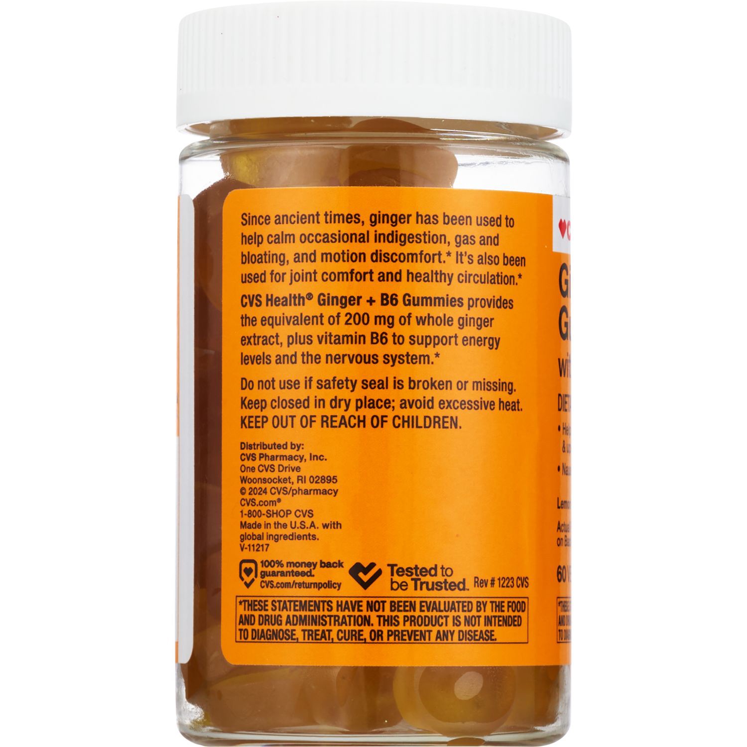 slide 2 of 4, Cvs Health Ginger & Vitamin B6 Gummies, 60 Ct, 60 ct