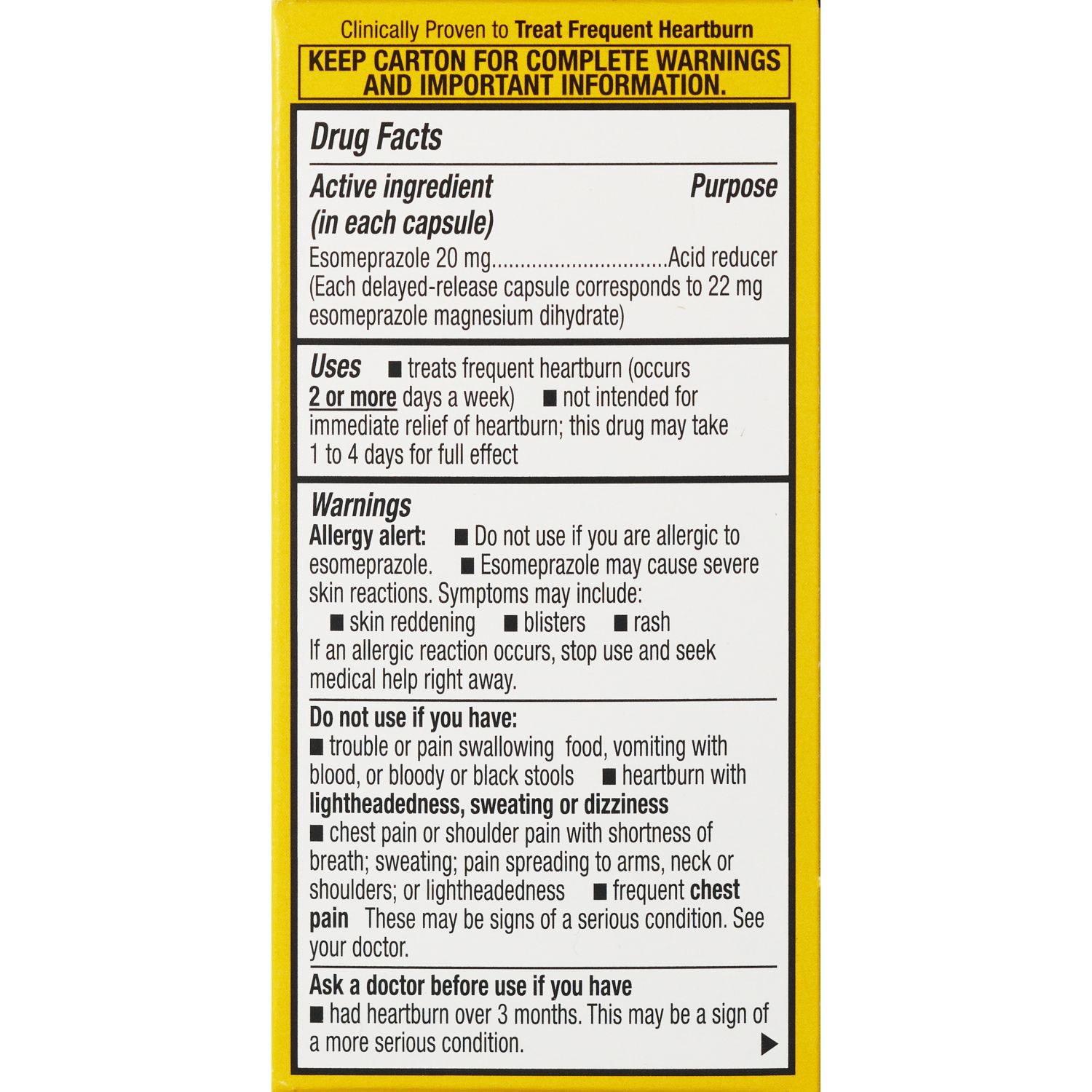 slide 2 of 5, CVS Health Esomeprazole 20 Mg Mint Capsule, 14 Ct, 14 ct