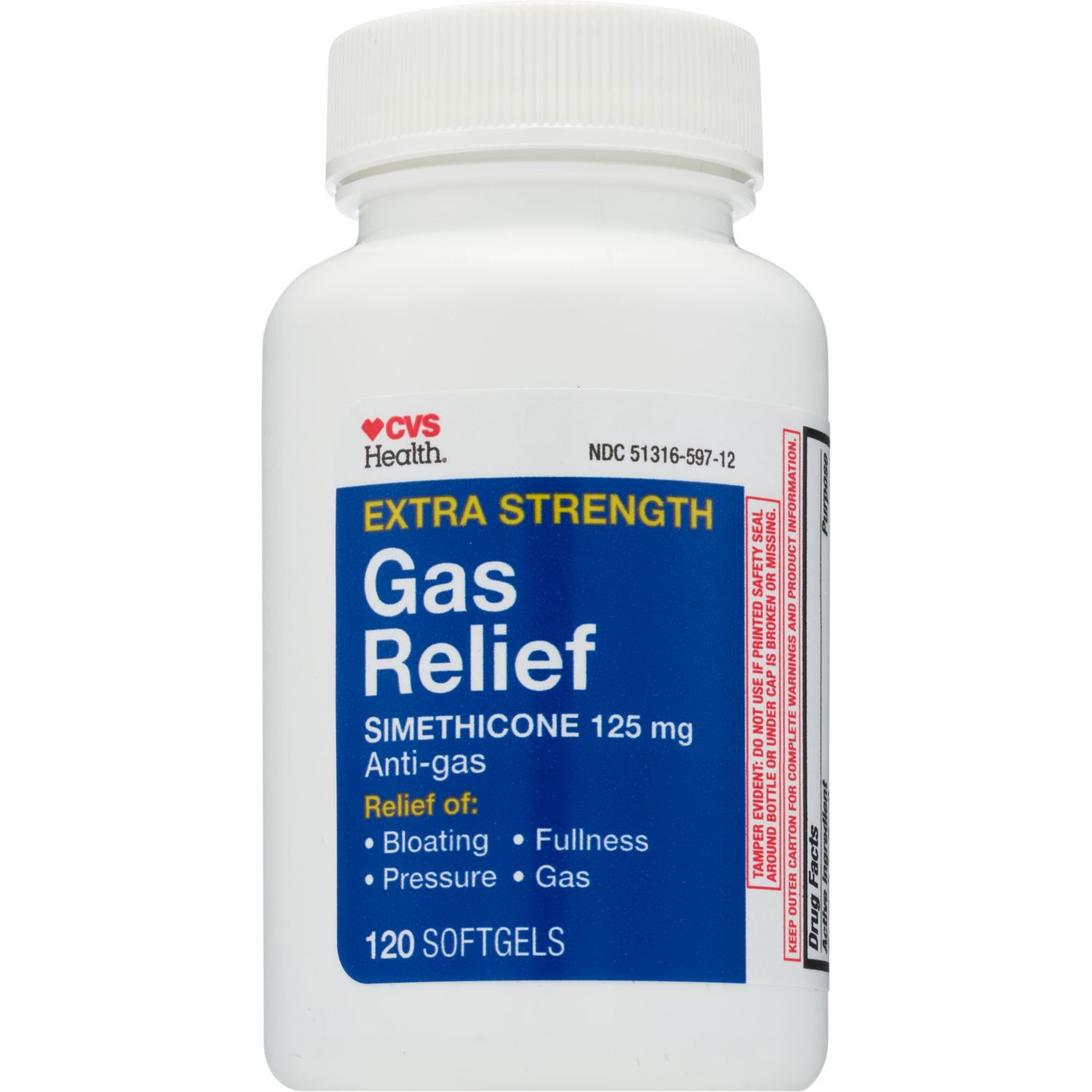 slide 3 of 4, CVS Health Gas Relief 125 Mg Softgel, 120 ct