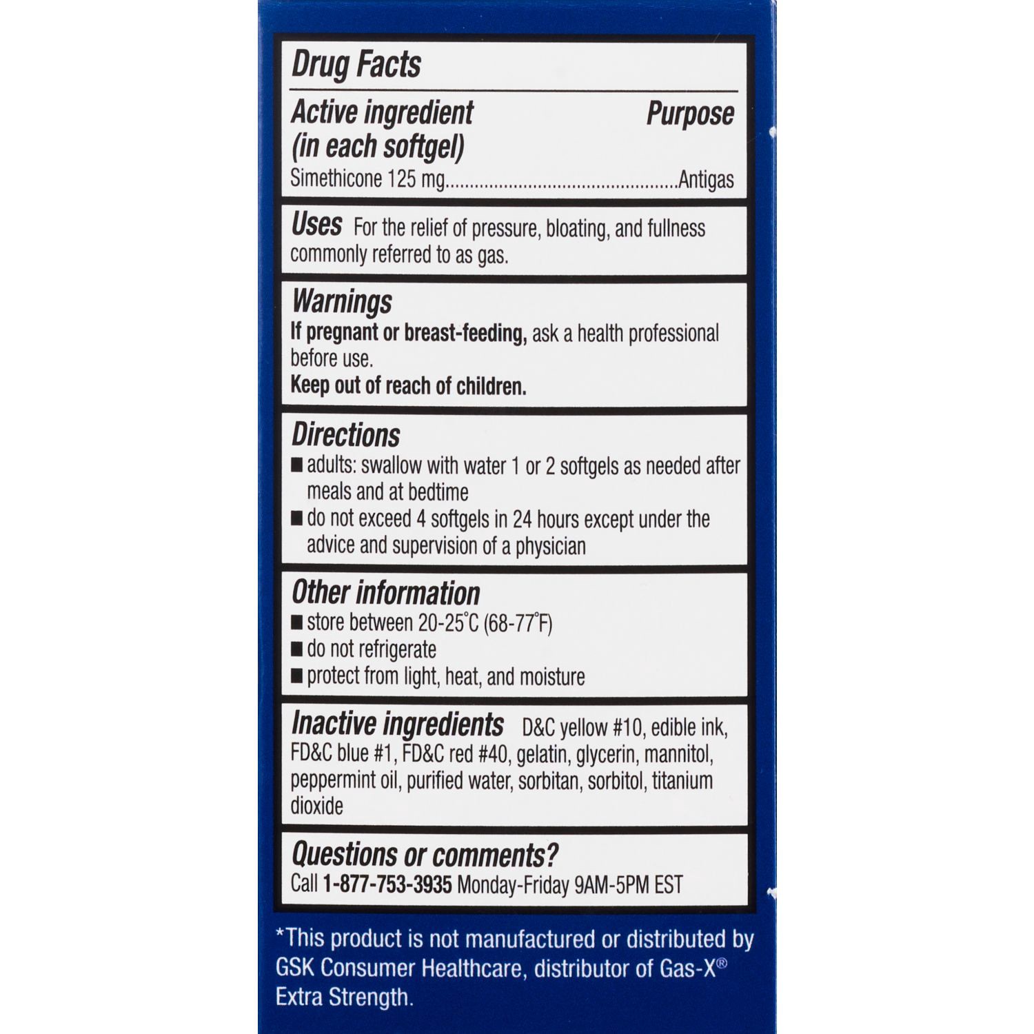 slide 2 of 4, CVS Health Gas Relief 125 Mg Softgel, 120 ct