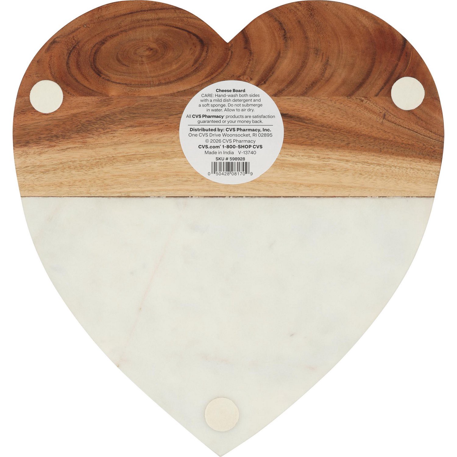slide 3 of 4, Red & Pink Valentine's Cheese Board With Spreader, 1 ct