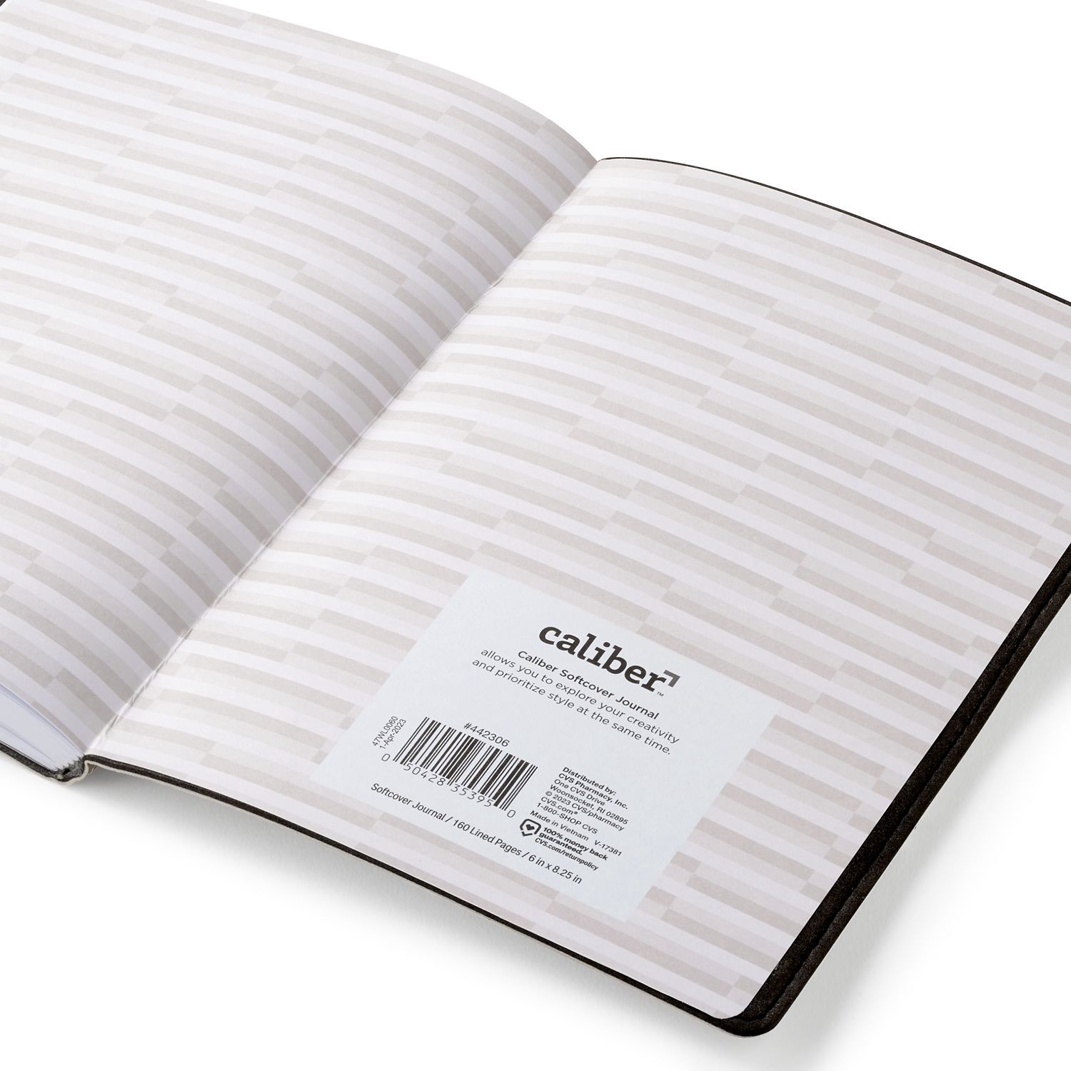 slide 4 of 8, Caliber Softcover Journal, 160 Lined Pages, Assorted Styles, 1 ct