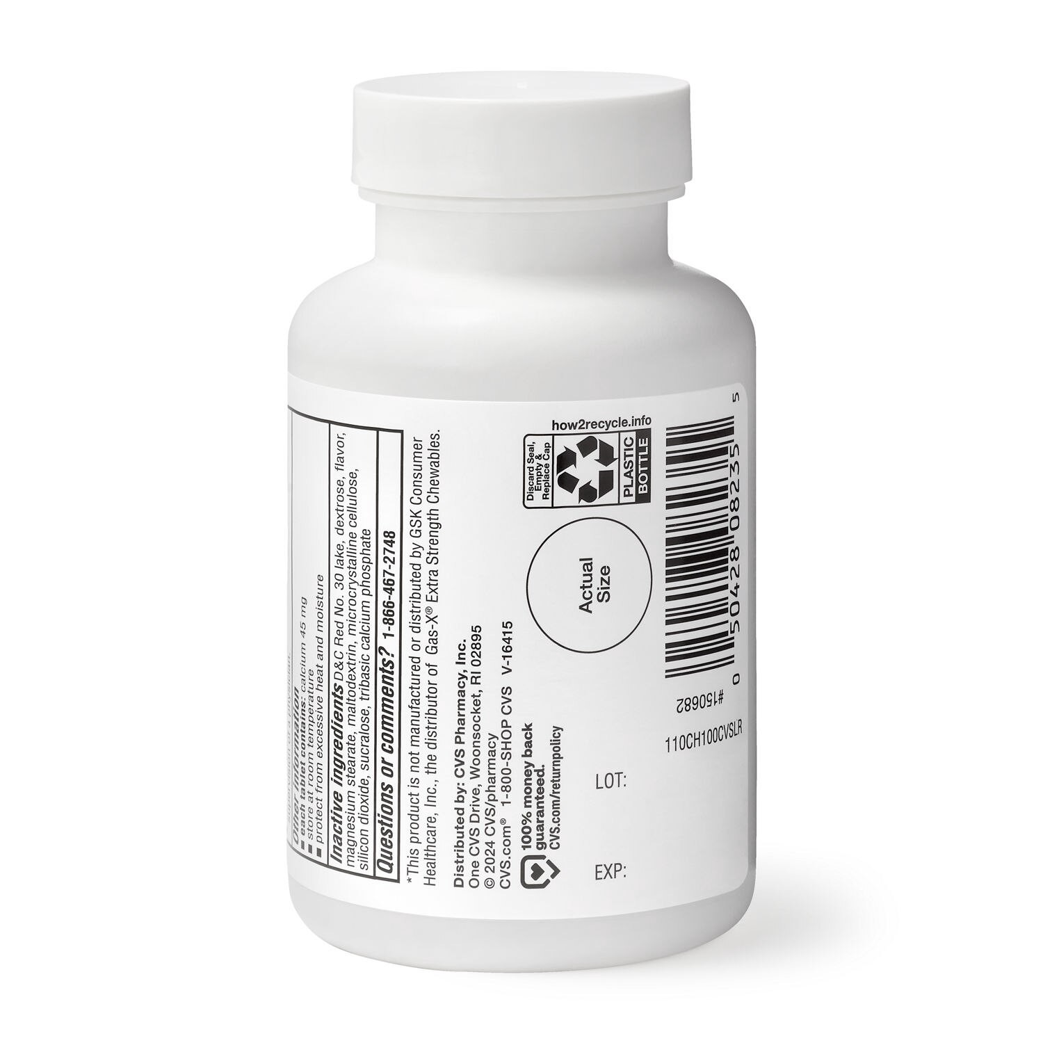 slide 4 of 4, CVS Health Cvs Extra Strength Gas Relief Chewable Tablets Cherry 100 Ct, 100 ct