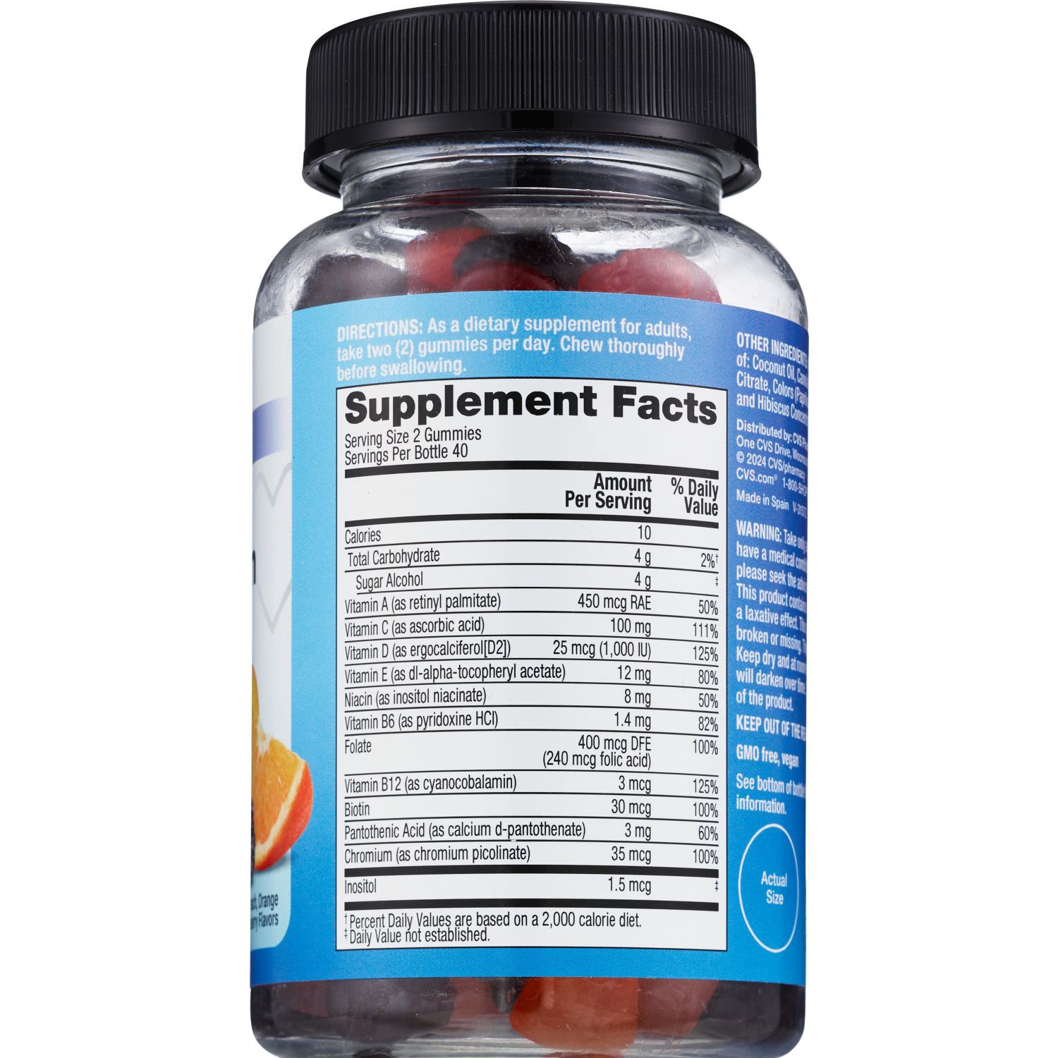 slide 4 of 4, CVS Health Sugar Free Adult Multivitamin Gummy, 80 Ct, 80 ct