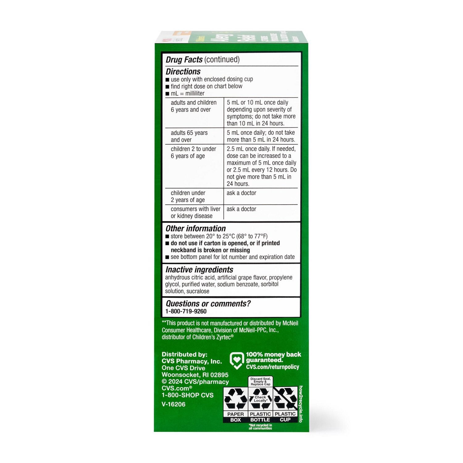 slide 3 of 5, CVS Health Cvs Allergy Childrens Cet Sf 4 Oz, 4 oz