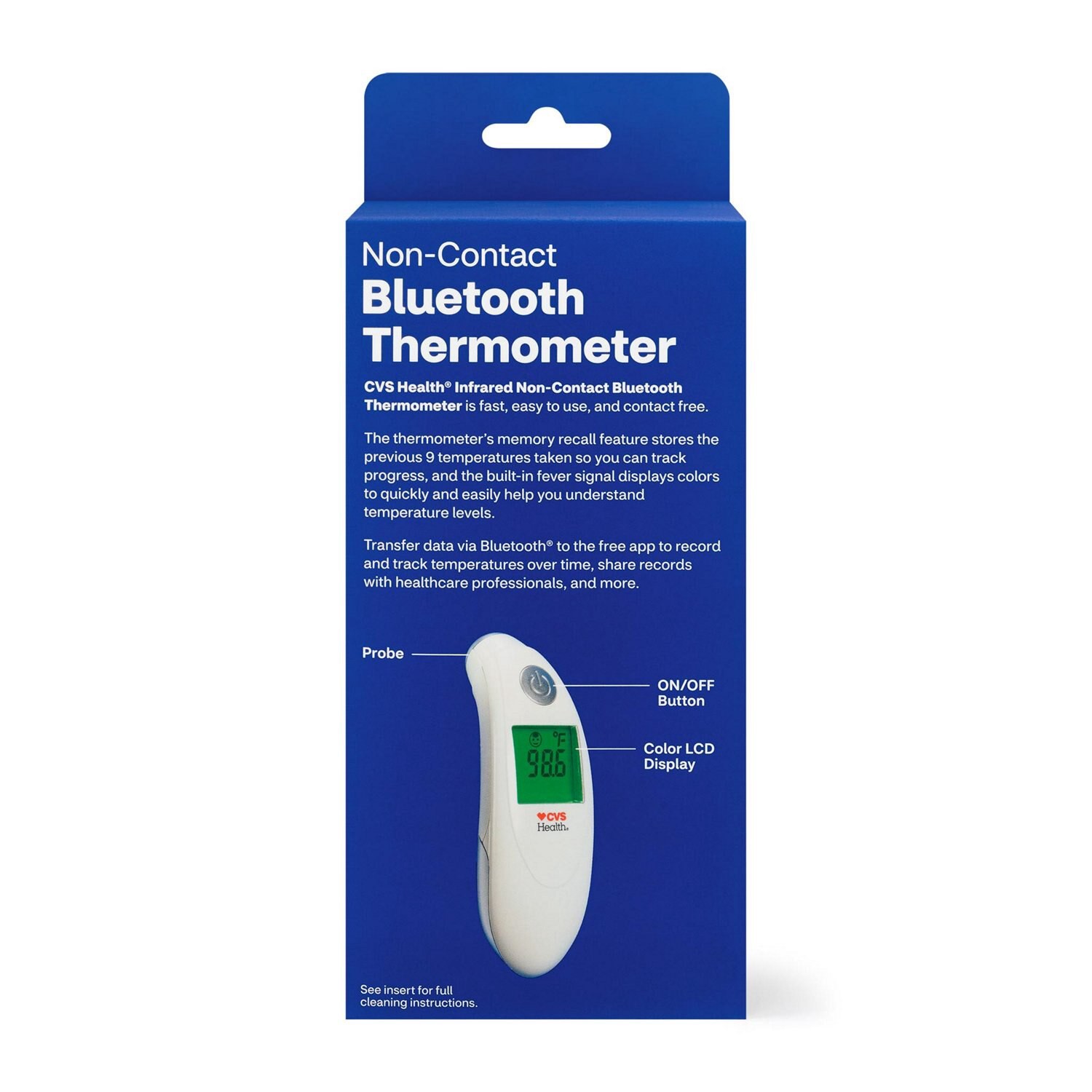 slide 3 of 6, Cvs Health Infrared Noncontact Bluetooth Thermometer, 1 ct
