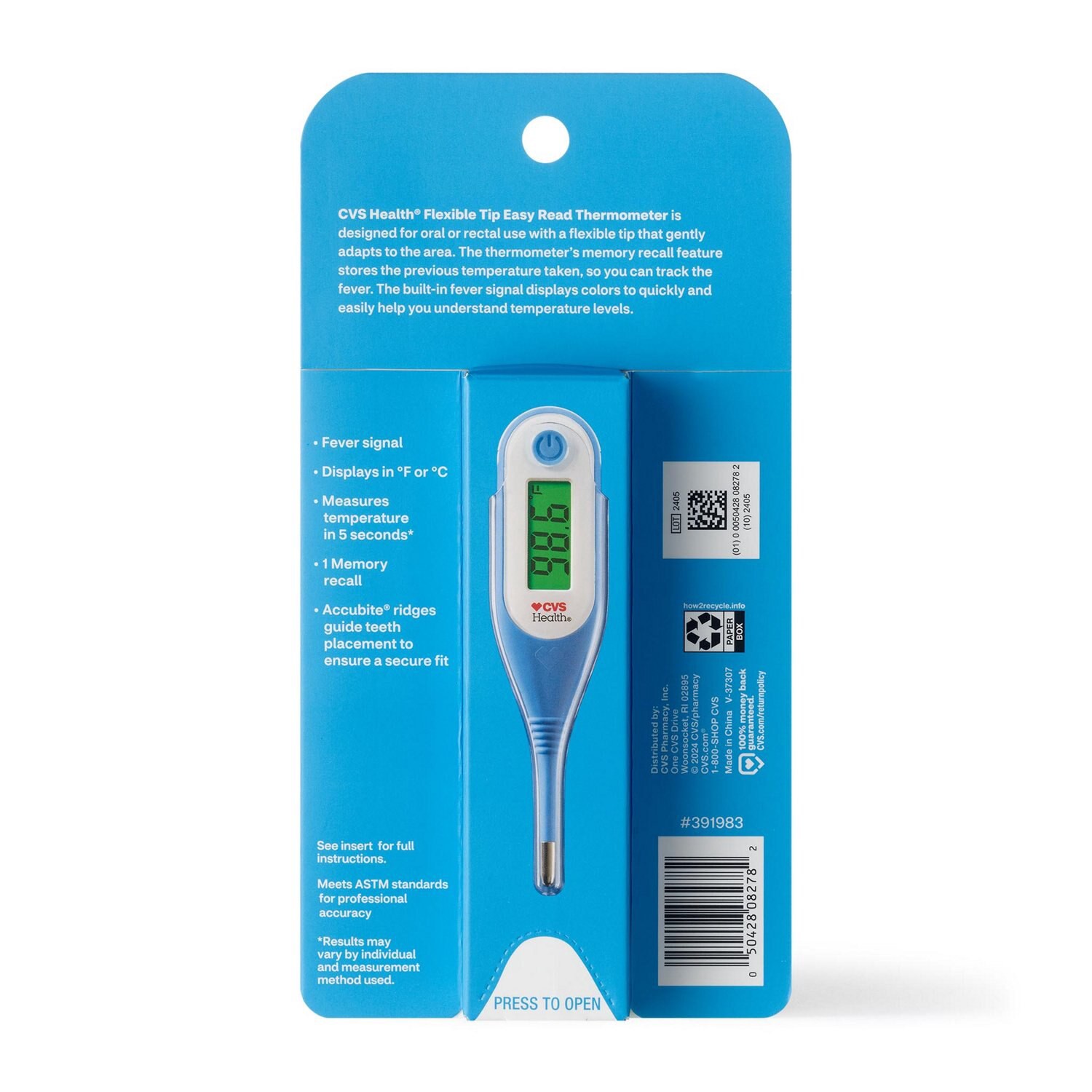 slide 3 of 3, Cvs Health Flexible Tip Digital Thermometer, 1 ct