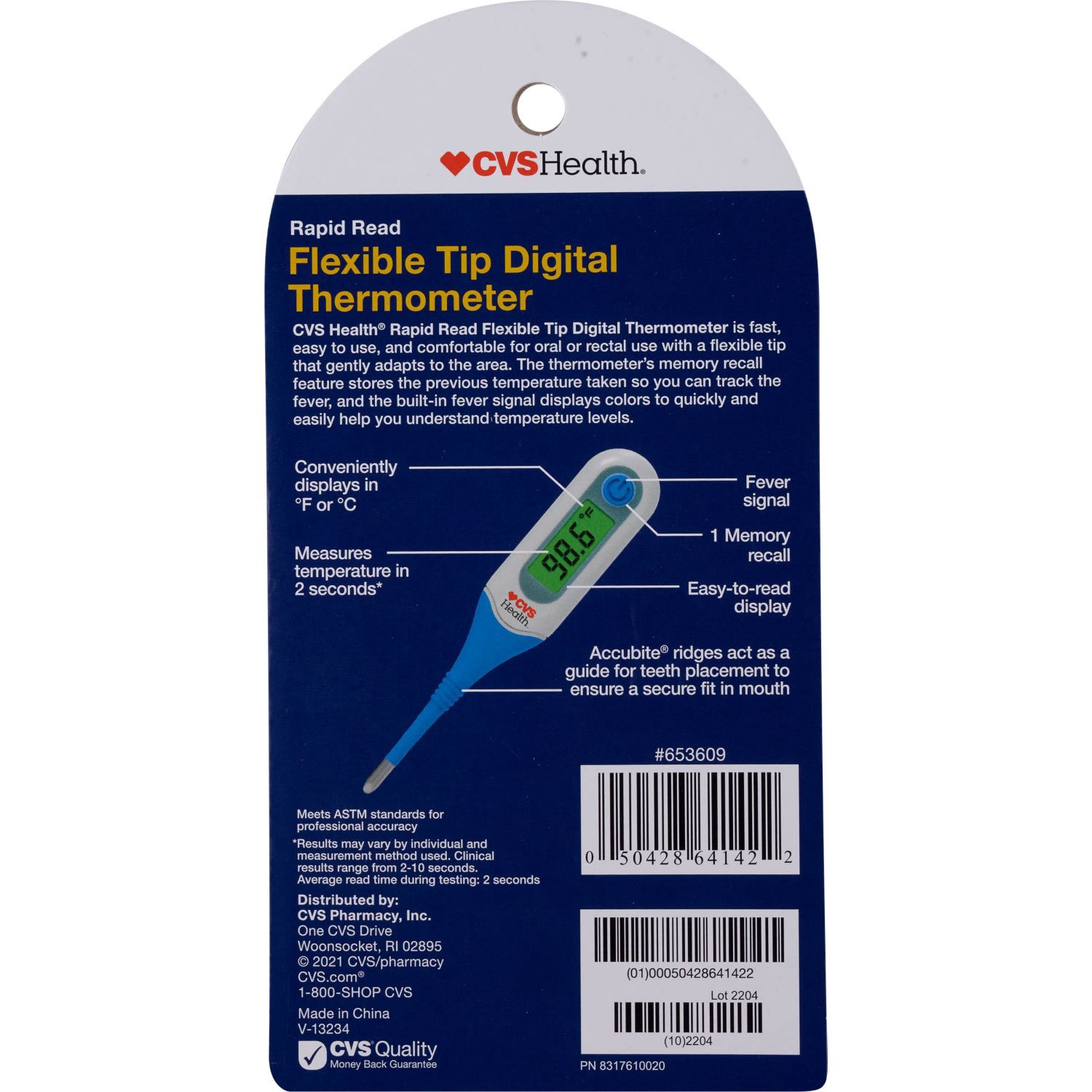 slide 5 of 6, Cvs Health Rapid Read Flexible Tip Digital Thermometer, 1 ct