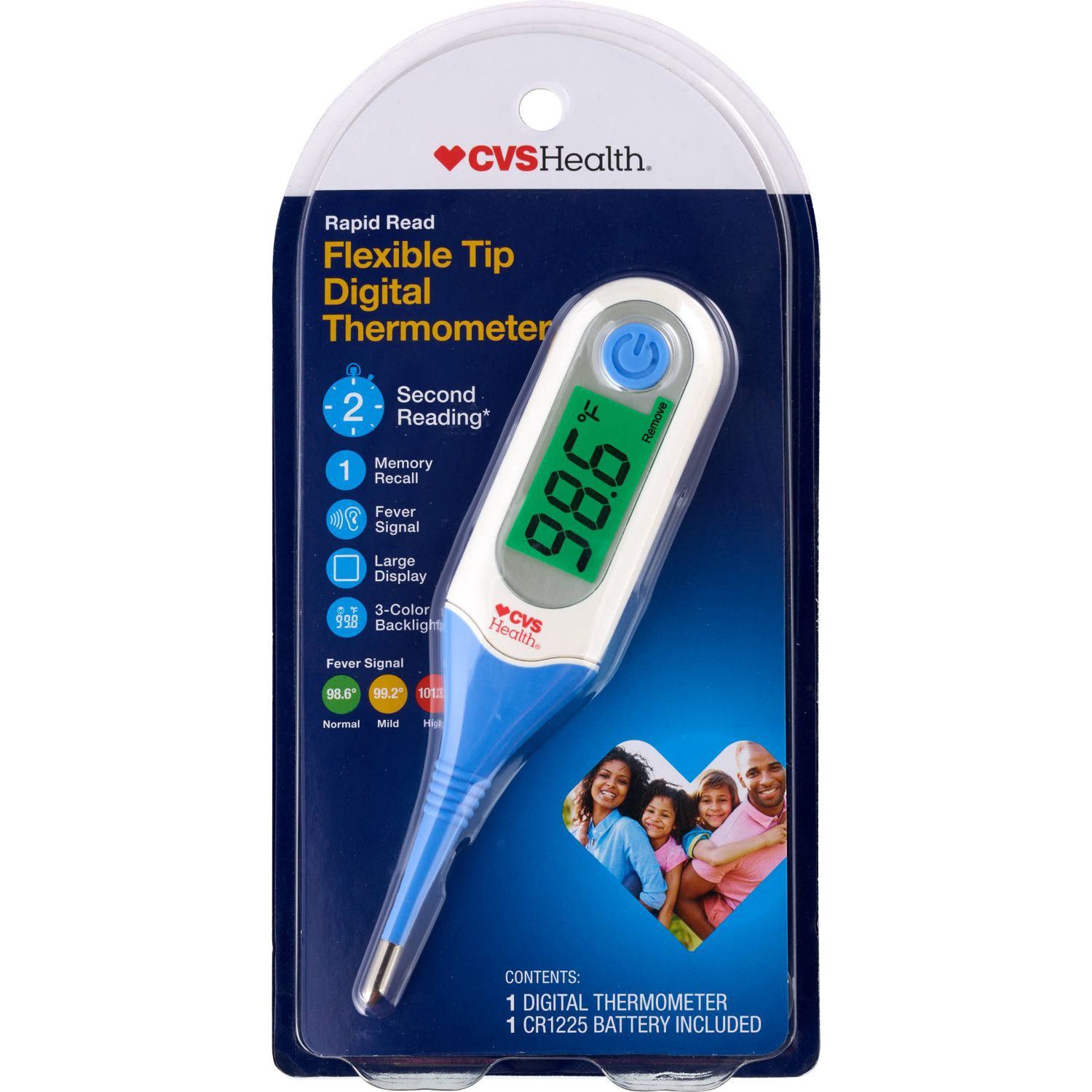 slide 4 of 6, Cvs Health Rapid Read Flexible Tip Digital Thermometer, 1 ct