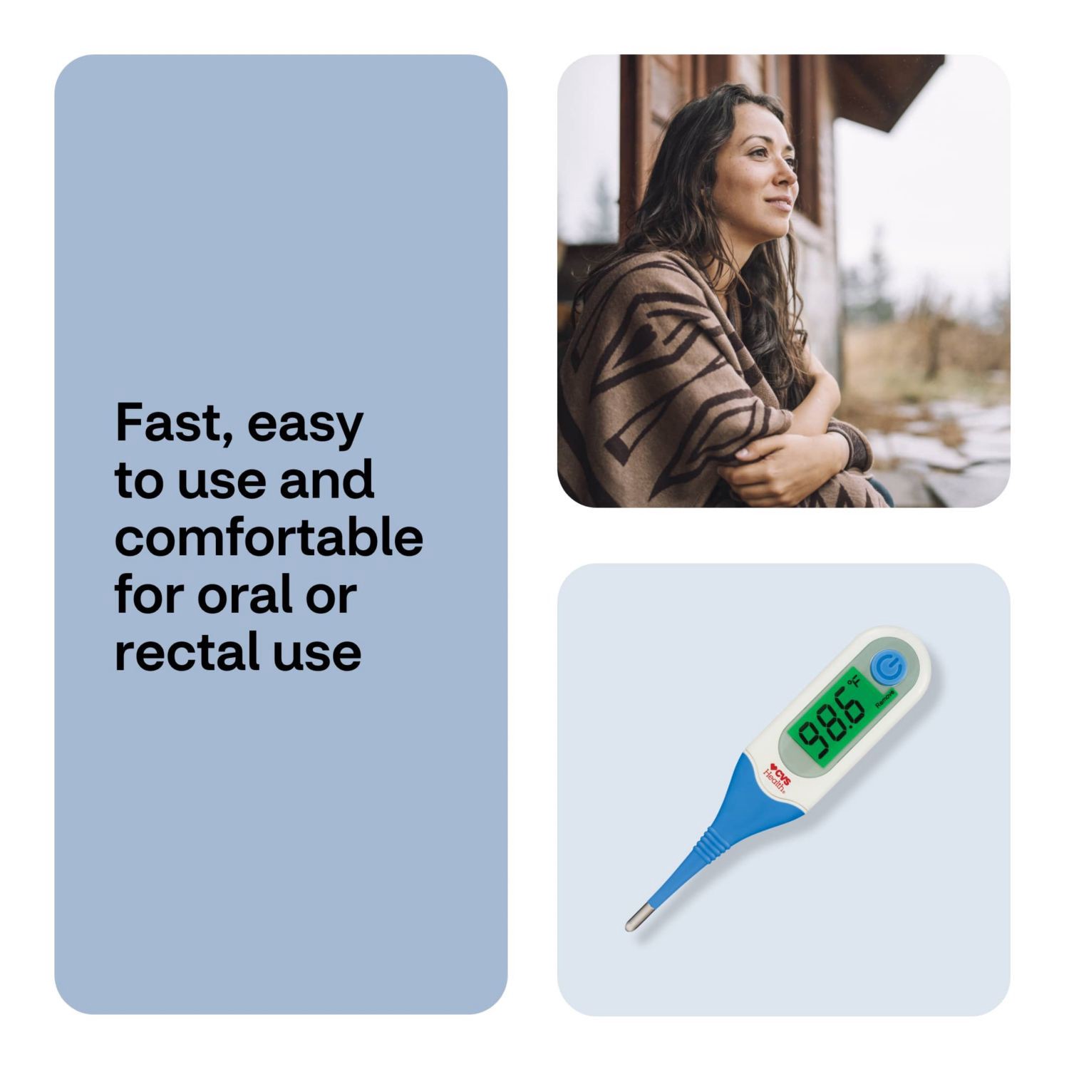 slide 2 of 6, Cvs Health Rapid Read Flexible Tip Digital Thermometer, 1 ct