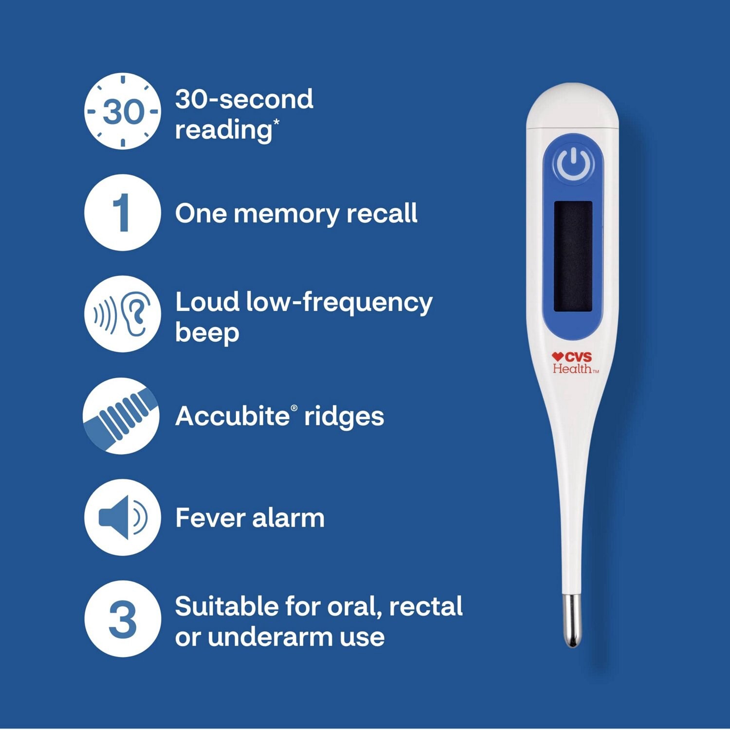 slide 4 of 5, Cvs Health Rigid Tip Digital Thermometer, 1 ct