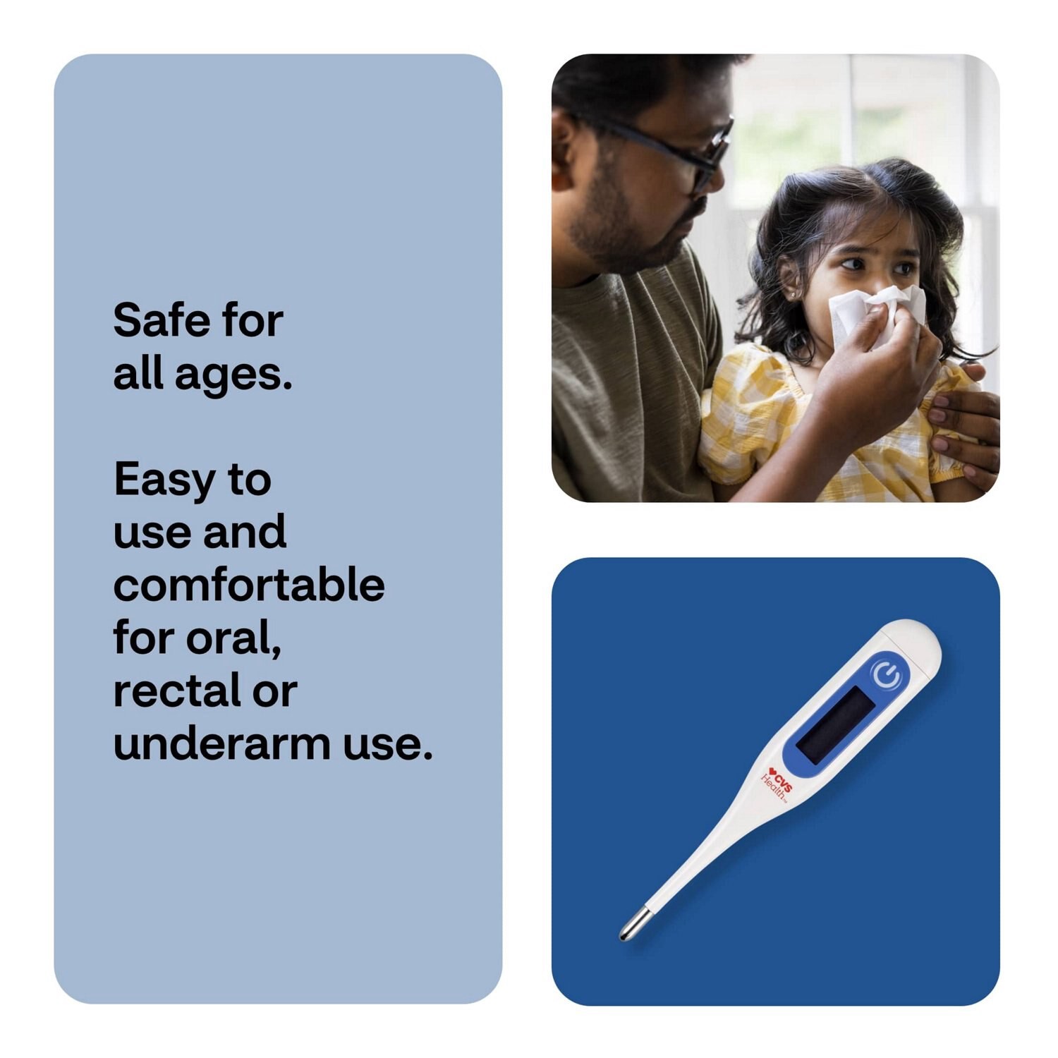 slide 2 of 5, Cvs Health Rigid Tip Digital Thermometer, 1 ct