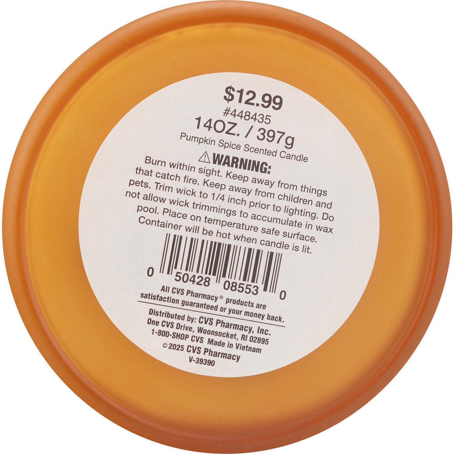 slide 2 of 2, Non Brand Tinted Glass Candle With Metal Lid, 14Oz, Cozy Flannel, 14 oz