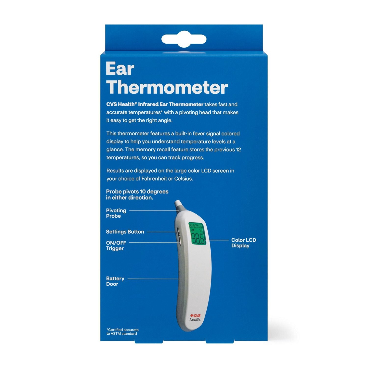 slide 2 of 6, Cvs Health Infrared Ear Thermometer, 1 ct