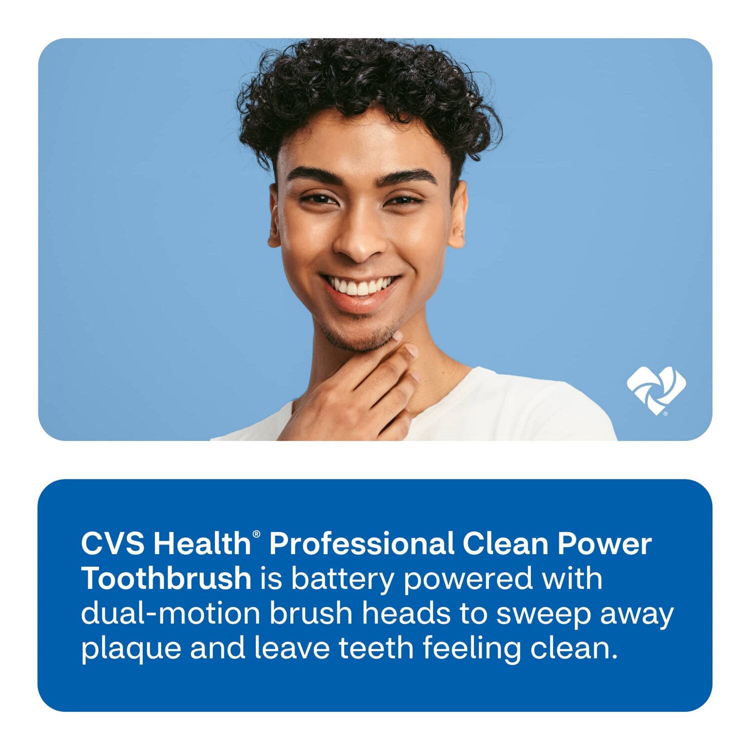 slide 8 of 8, Cvs Health Professional Clean Power Toothbrush, Soft Bristle, 1 ct