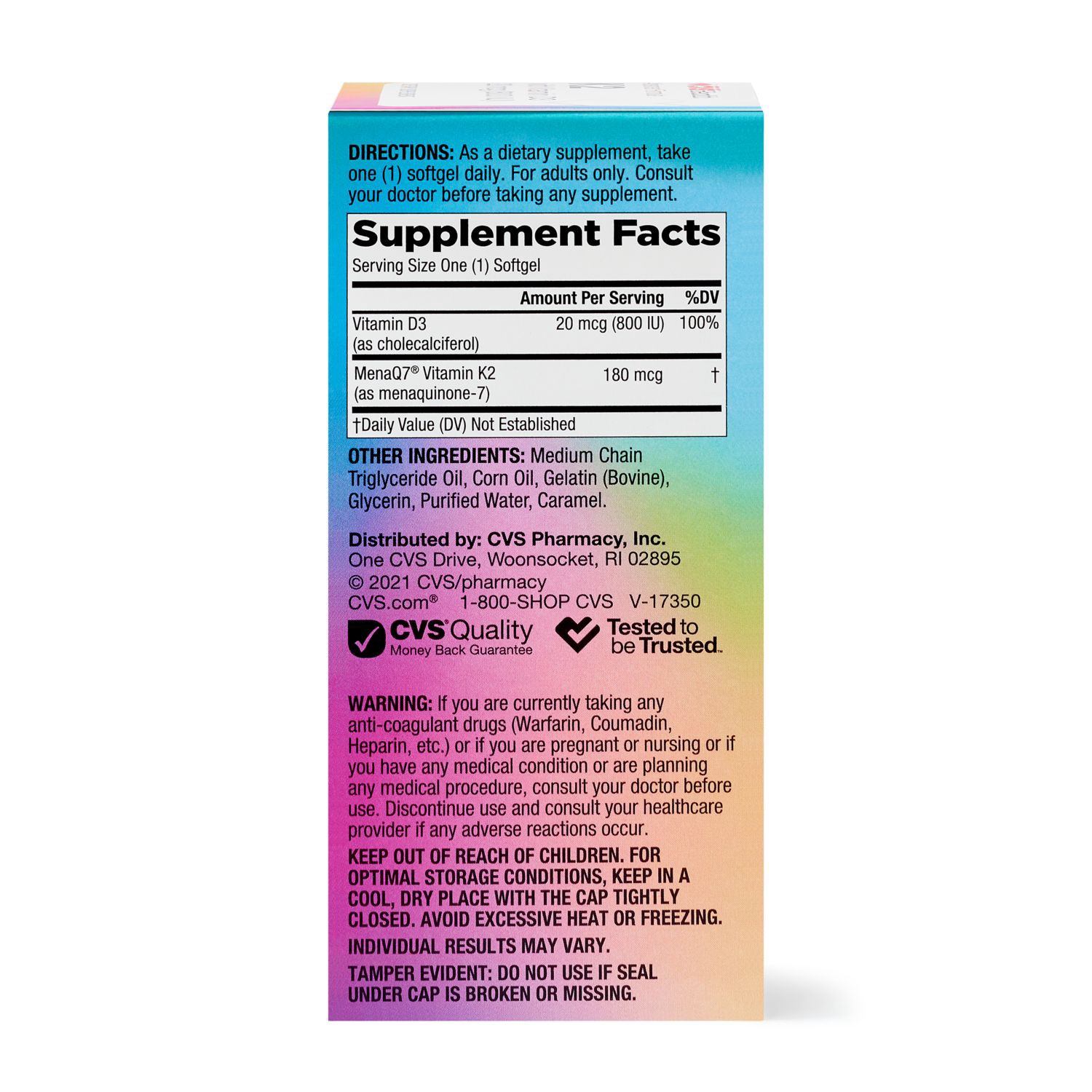 slide 2 of 6, Cvs Health K2 With Vitamin D3 Softgels, 60 Ct, 60 ct