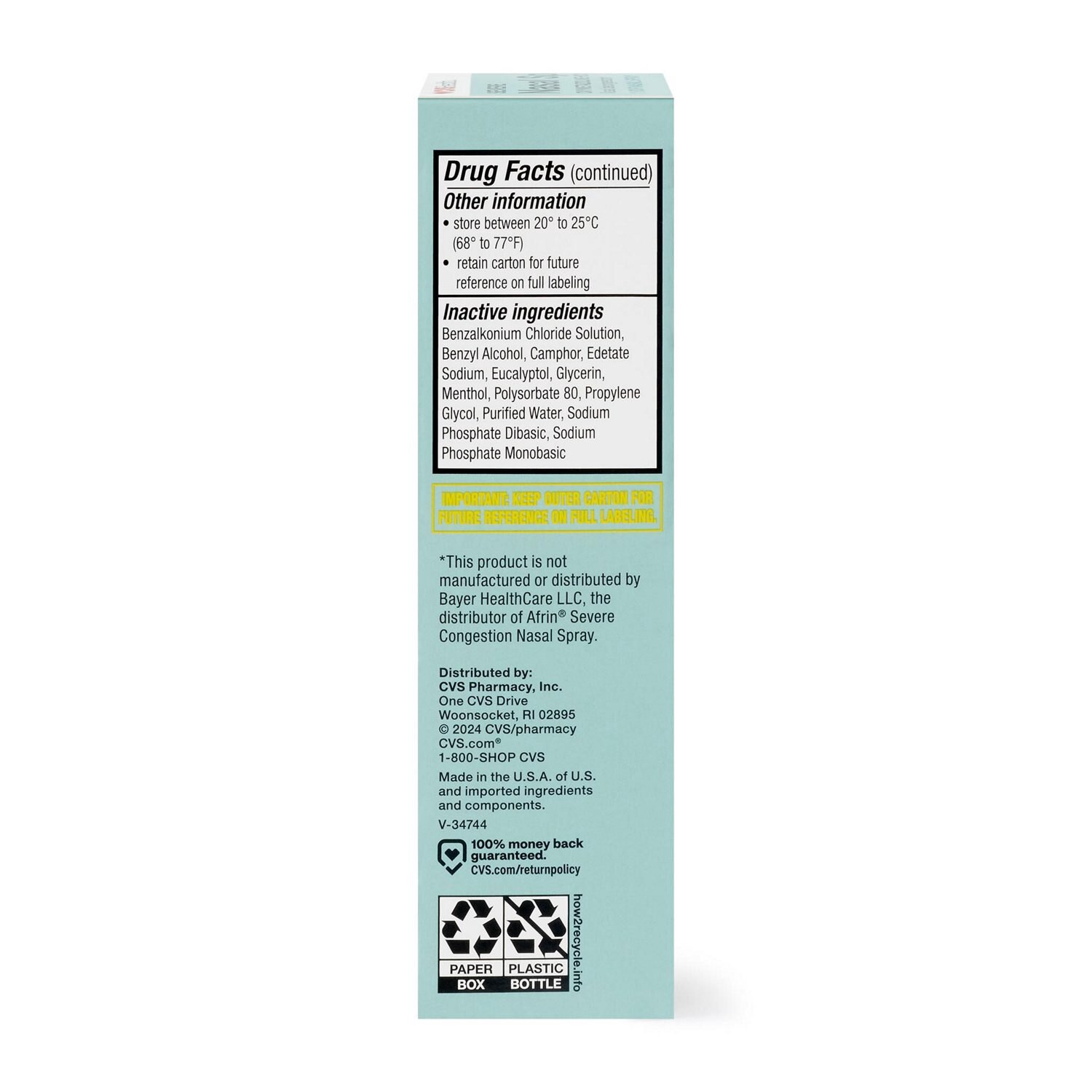 slide 3 of 5, Cvs Health Severe Nasal Spray, 0.5 Oz, 0.5 oz