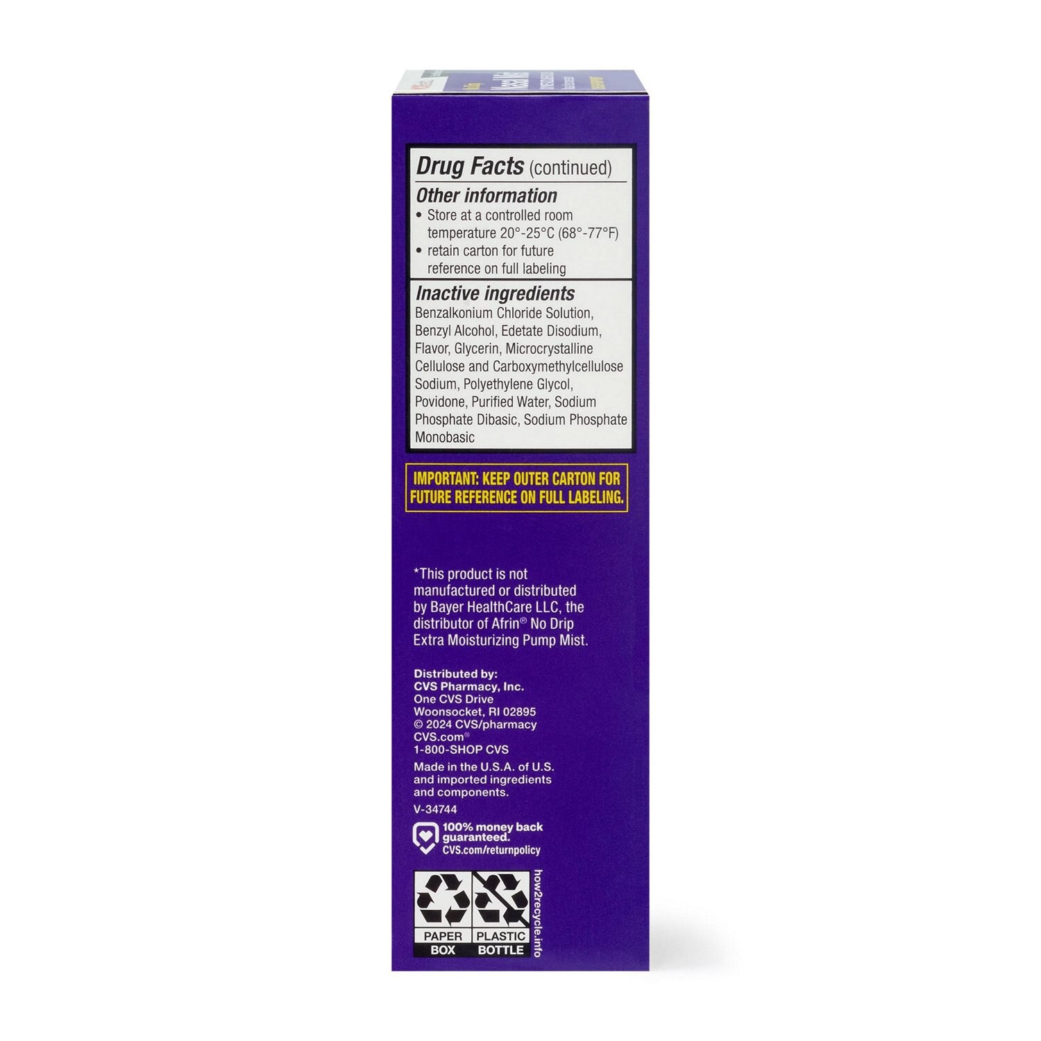 slide 4 of 4, Cvs Health 12Hr No Drip Nasal Mist, 0.5 Oz, 1 oz