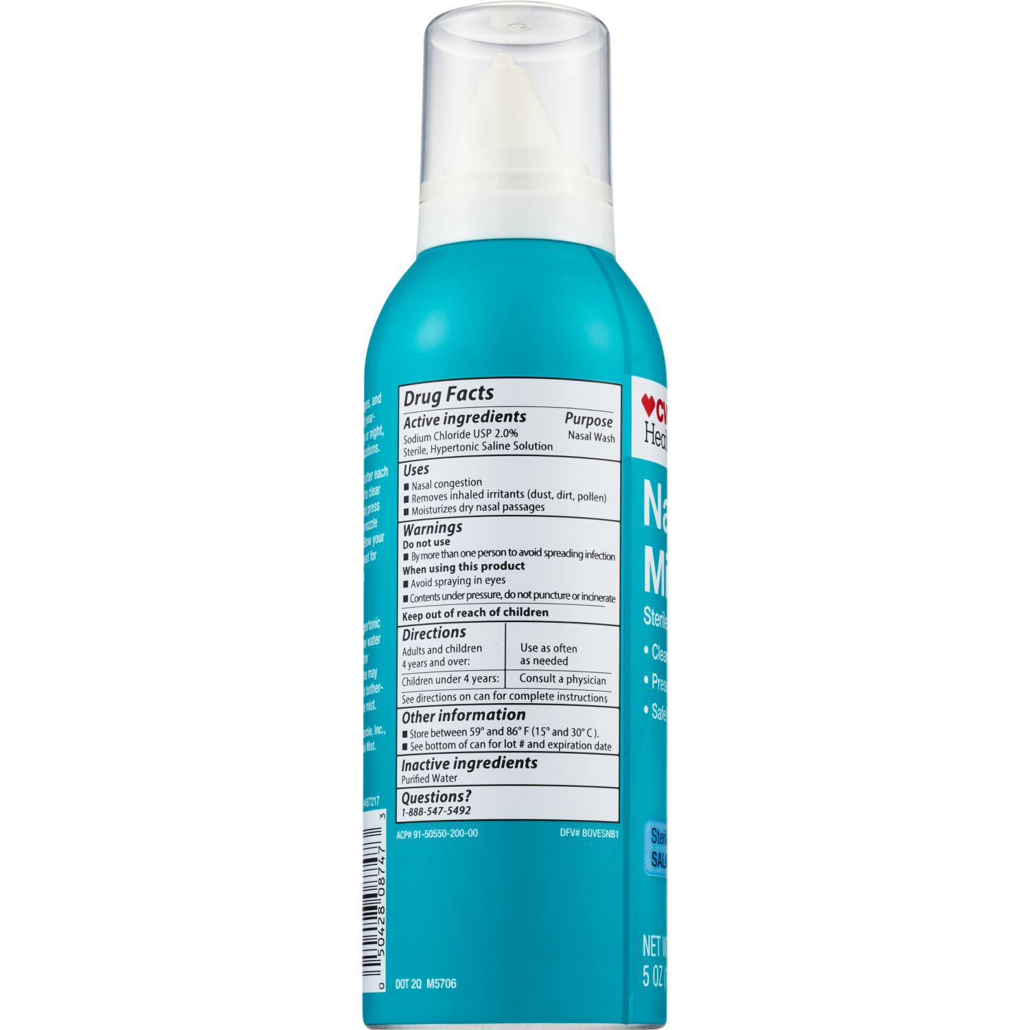 slide 2 of 3, Cvs Health Saline Ultra Fine Nasal Mist, 5 Oz, 5 oz