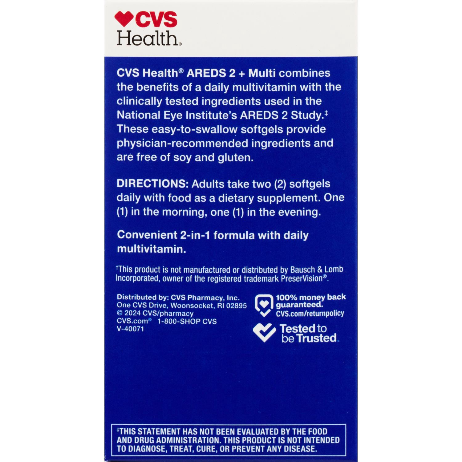 slide 4 of 5, Cvs Health Areds 2 + Multivitamin, 100 Ct, 100 ct
