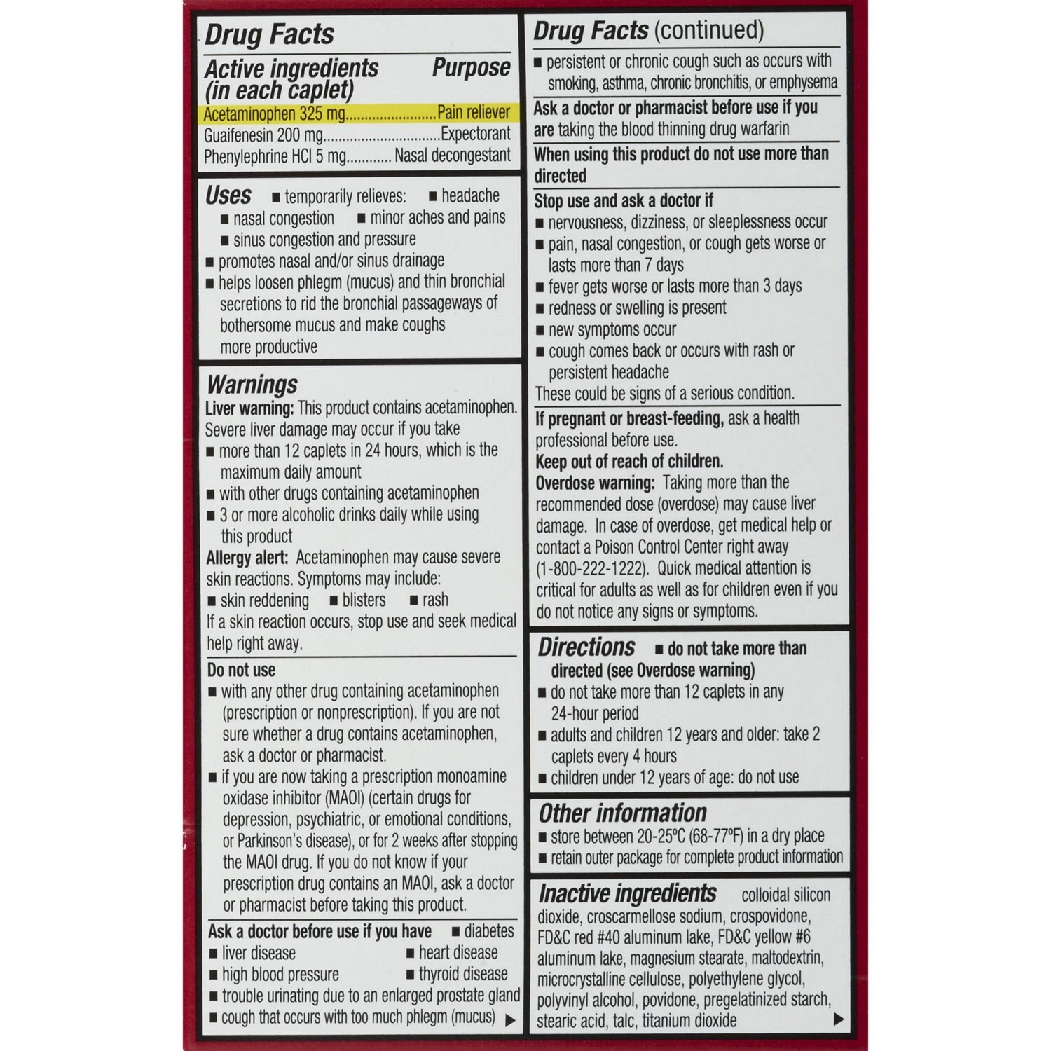 slide 3 of 4, Cvs Health Maximum Strength Mucus Relief Sinus Severe Congestion & Pain Relief Caplets, 20 Ct, 20 ct