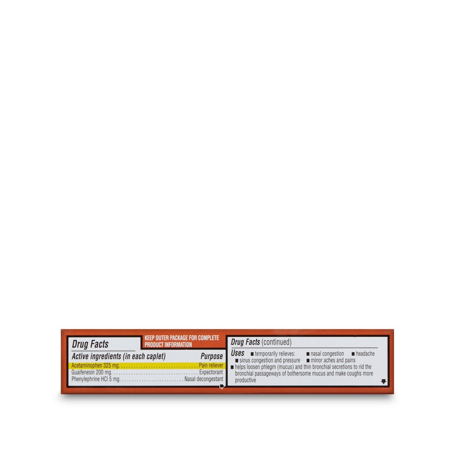 slide 5 of 5, Cvs Health Maximum Strength Sinus Relief Acetaminophen Caplets, Daytime + Nighttime, 20 Ct, 20 ct