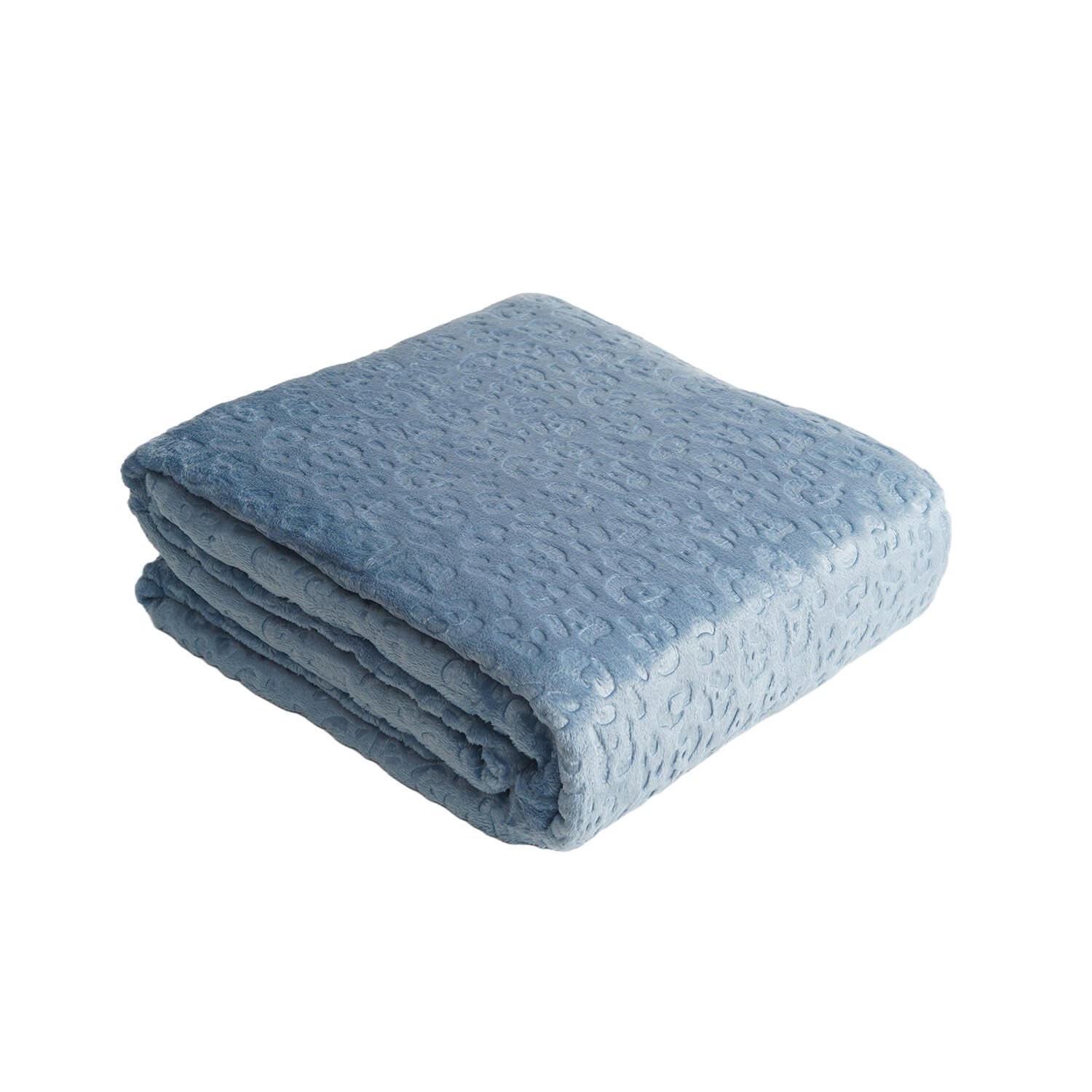 slide 3 of 3, Fall Fest Embossed Flannel Blanket, Blue, 1 ct