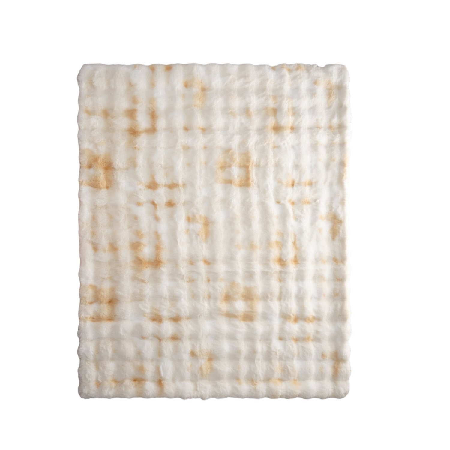 slide 2 of 3, Fall Fest Faux Rabbit Fur Throw Blanket, Cream, 1 ct