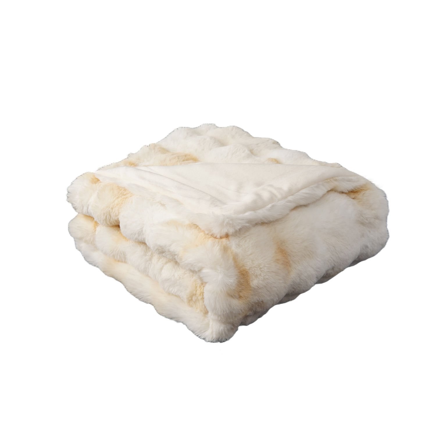 slide 3 of 3, Fall Fest Faux Rabbit Fur Throw Blanket, Cream, 1 ct