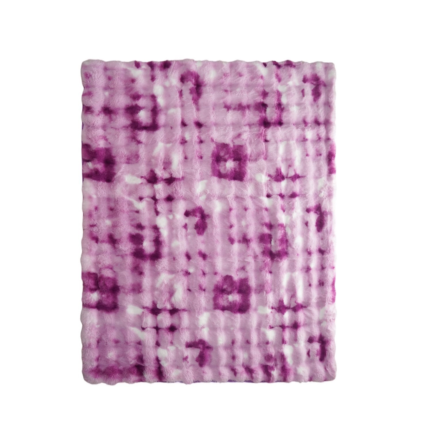 slide 4 of 4, Fall Fest Faux Rabbit Fur Throw Blanket, Purple, 1 ct