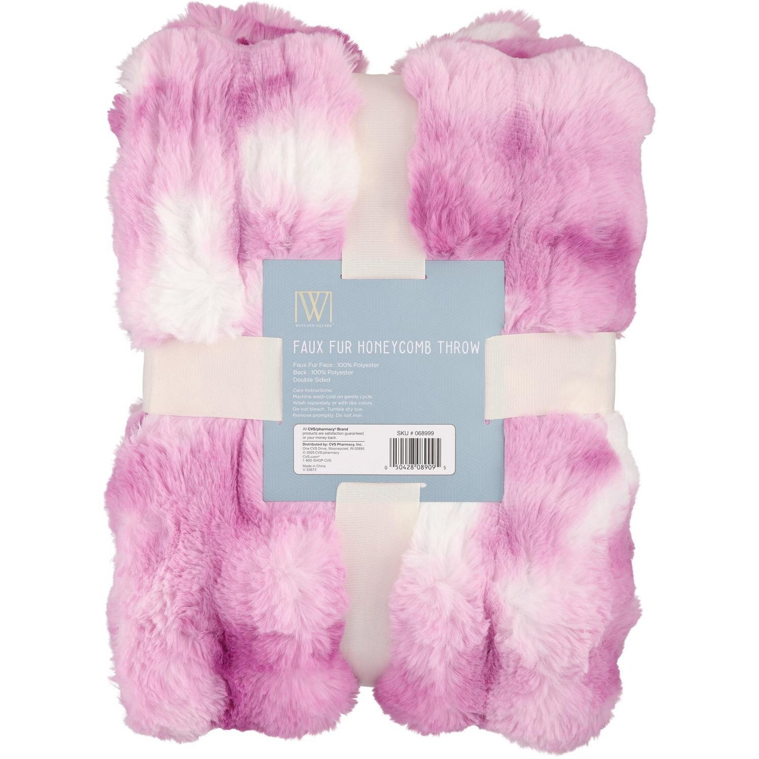 slide 2 of 4, Fall Fest Faux Rabbit Fur Throw Blanket, Purple, 1 ct