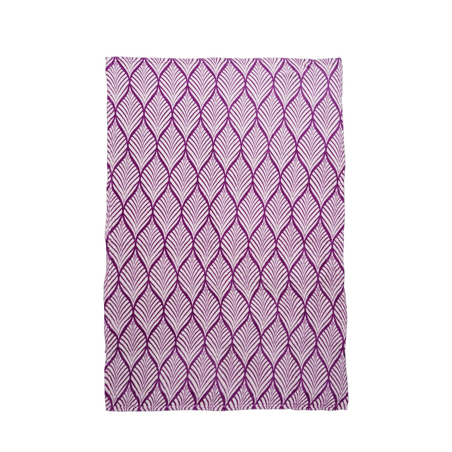 slide 2 of 3, Fall Fest Flannel Throw Blanket, Printed Purple, 1 ct