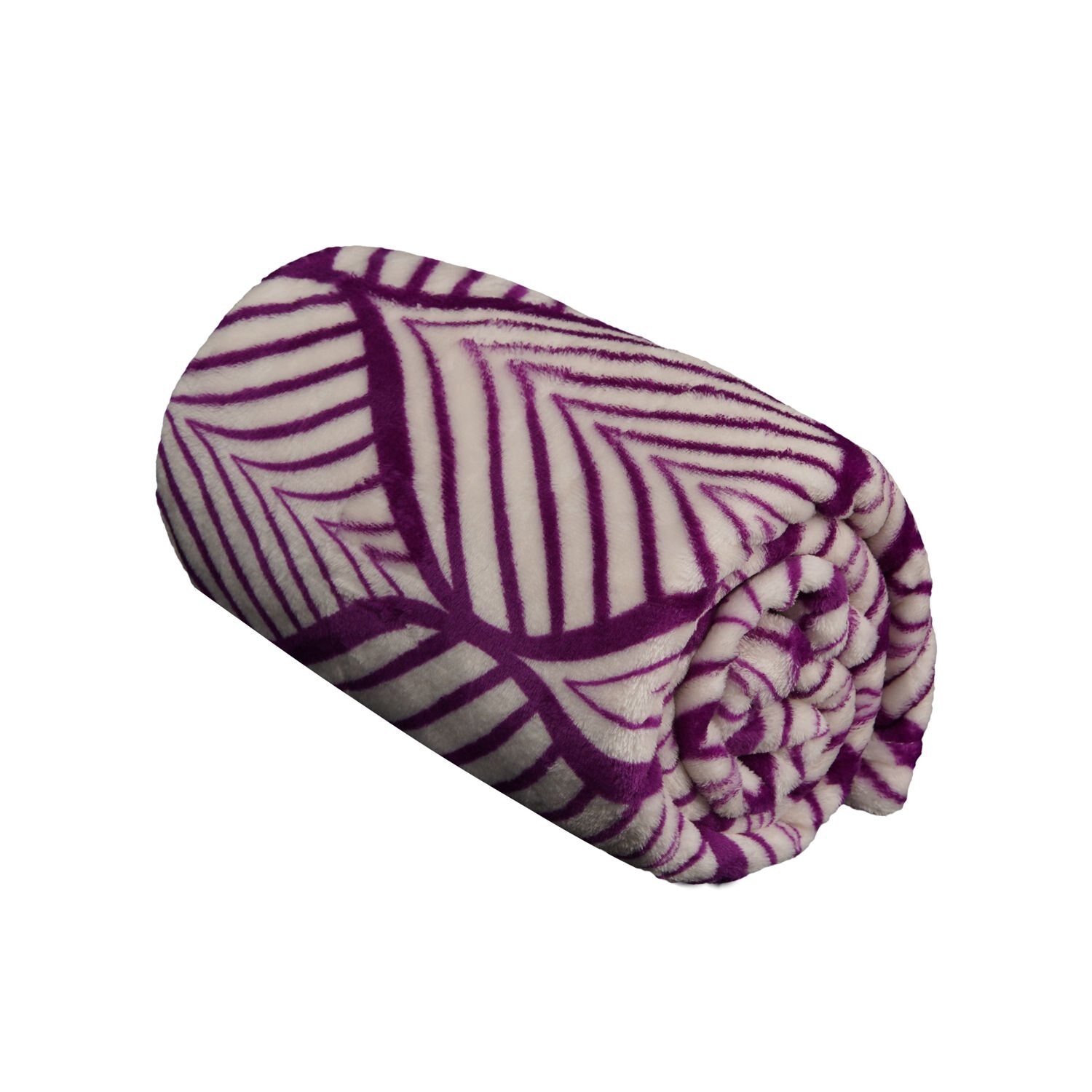 slide 3 of 3, Fall Fest Flannel Throw Blanket, Printed Purple, 1 ct