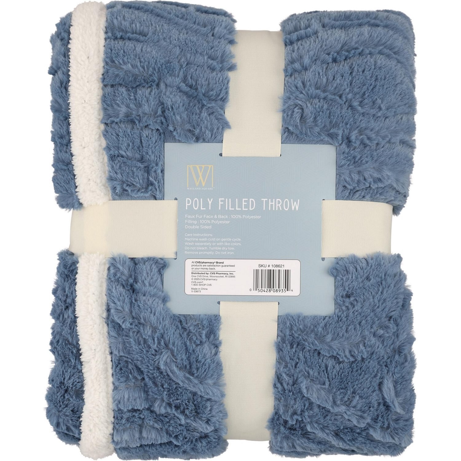slide 2 of 2, Fall Fest Poly-Filled Throw Blanket, Blue, 1 ct