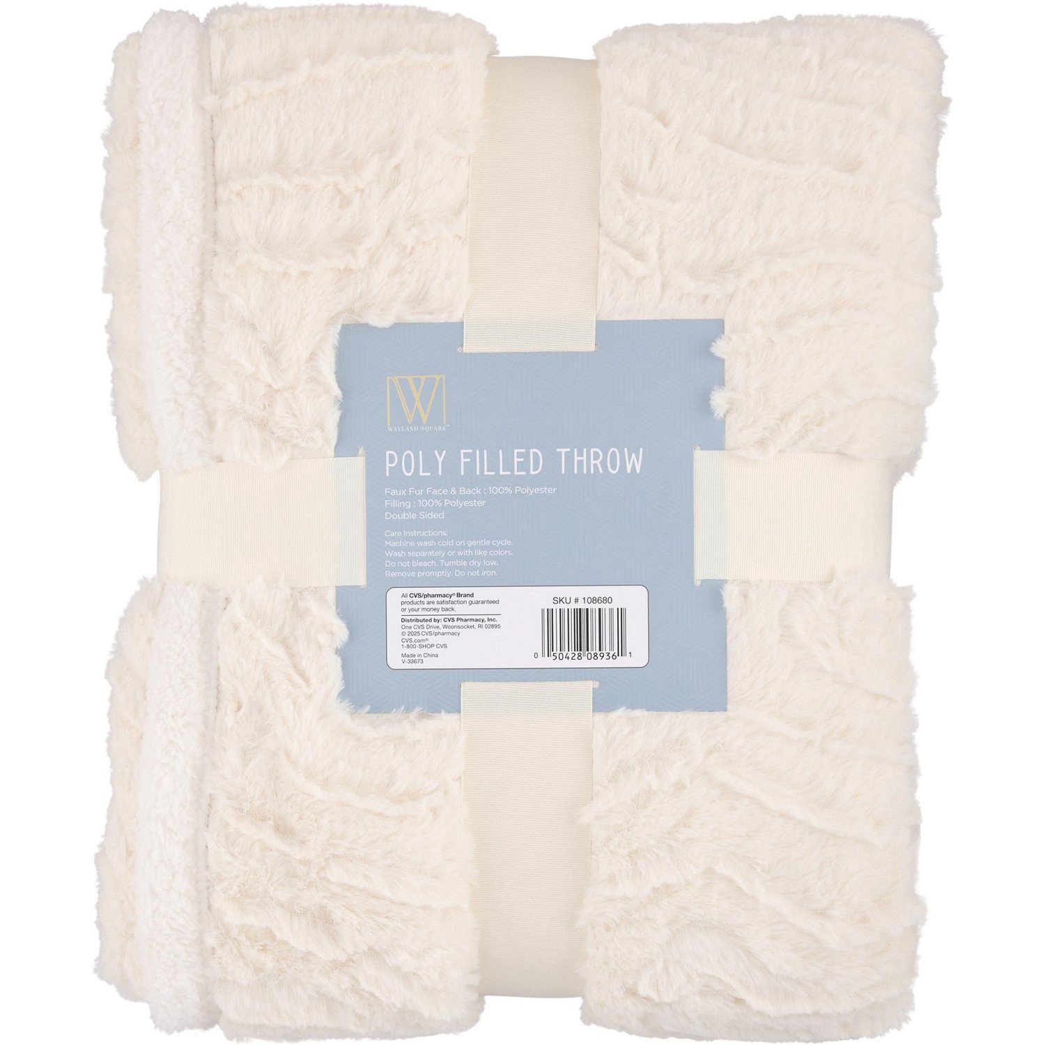 slide 2 of 2, Fall Fest Poly-Filled Throw Blanket, Cream, 1 ct