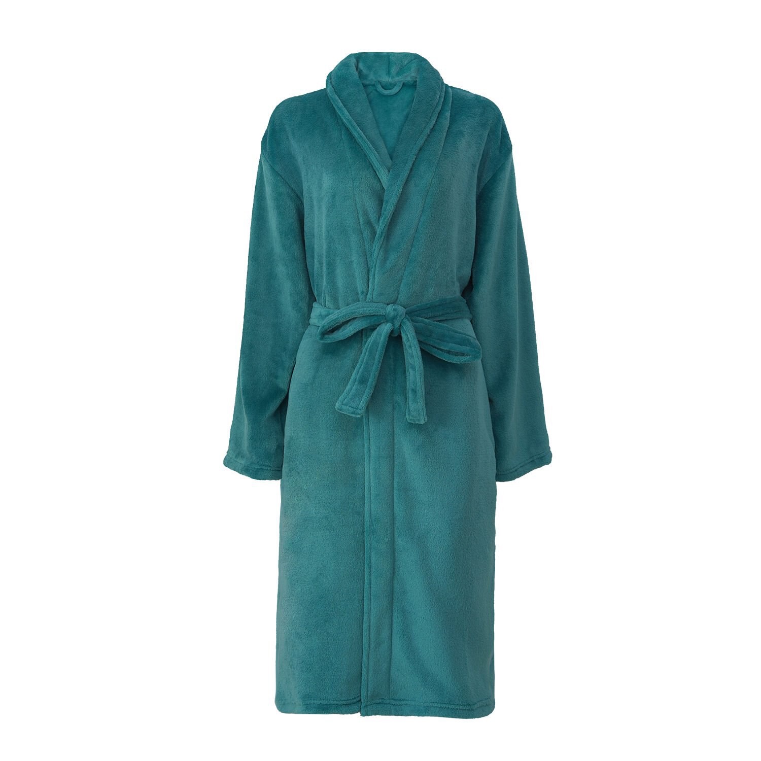 slide 3 of 4, Fall Fest Flannel Bath Robe, Green, 1 ct
