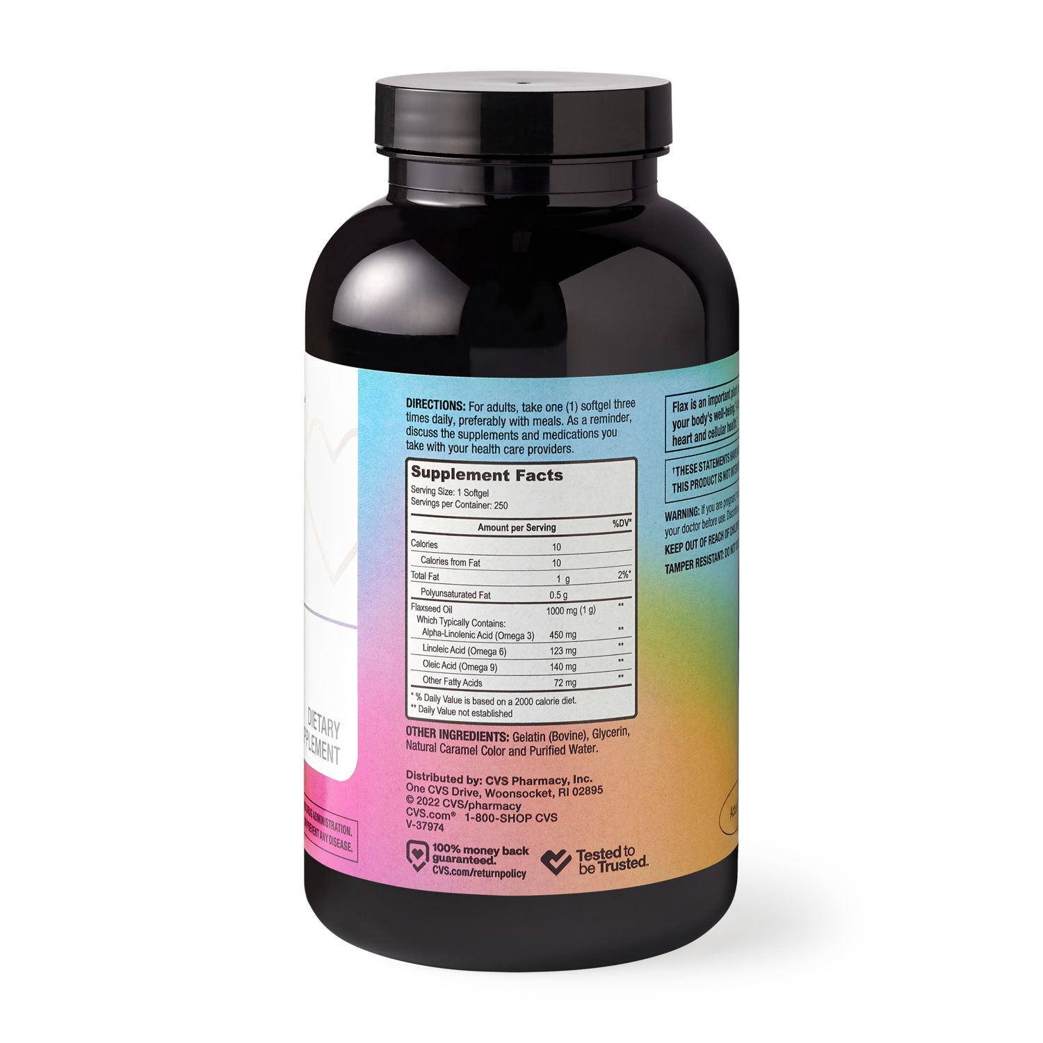 slide 5 of 8, Cvs Health Flaxseed Oil Softgels, 250 Ct, 250 ct