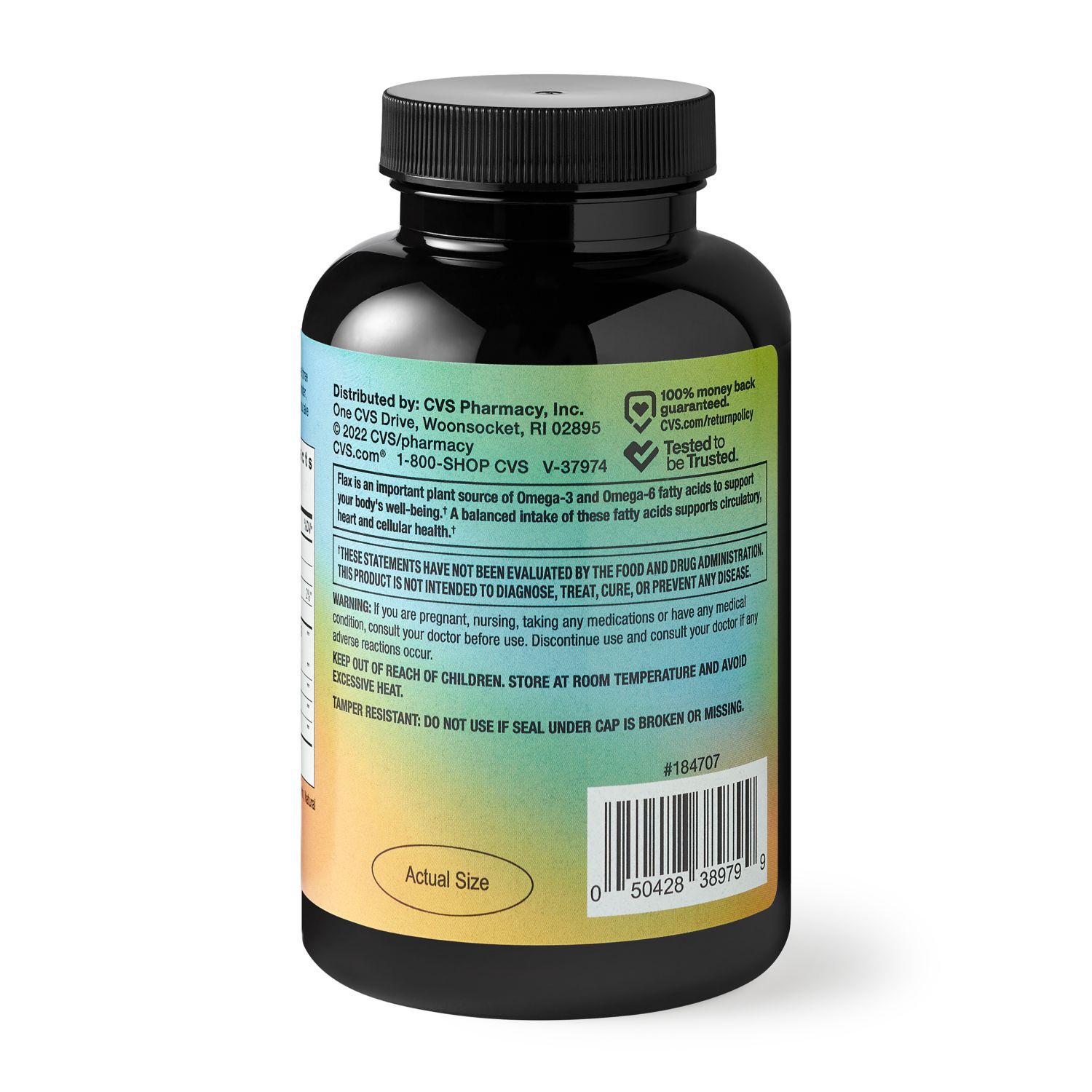 slide 2 of 5, Cvs Health Flaxseed Oil Softgels, 100 Ct, 100 ct