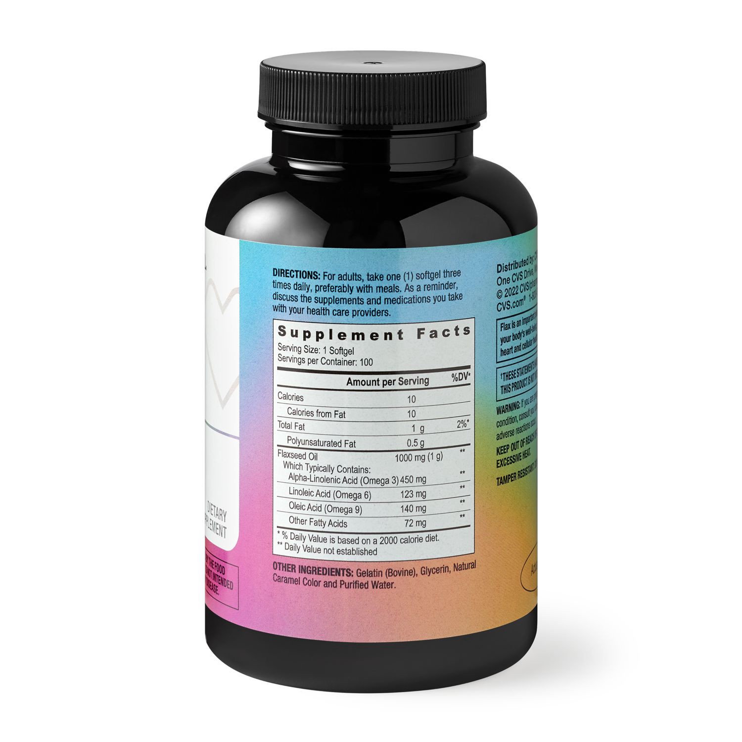 slide 4 of 5, Cvs Health Flaxseed Oil Softgels, 100 Ct, 100 ct