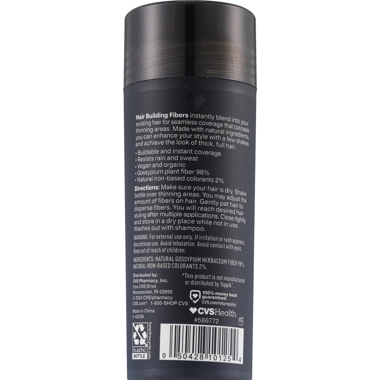 slide 2 of 2, Cvs Beauty Hair Building Fibers, Black, 1 ct