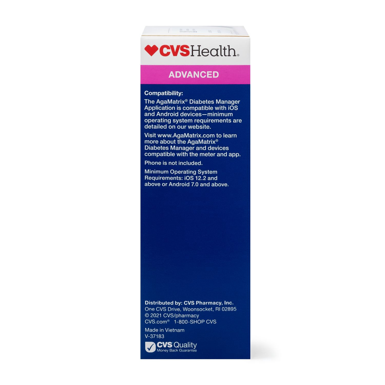 slide 7 of 10, Cvs Health Bluetooth Blood Glucose Meter, 1 ct
