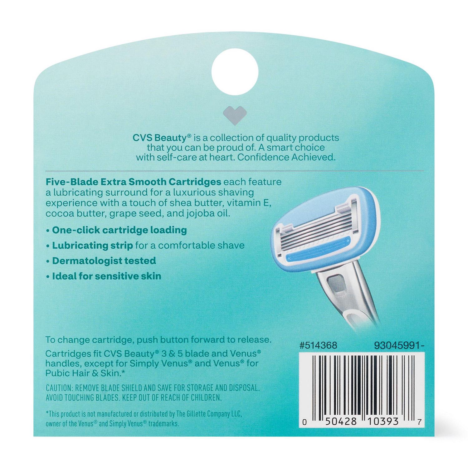 slide 3 of 3, Cvs Beauty Five Blade Refill, 4 Ct, 4 ct