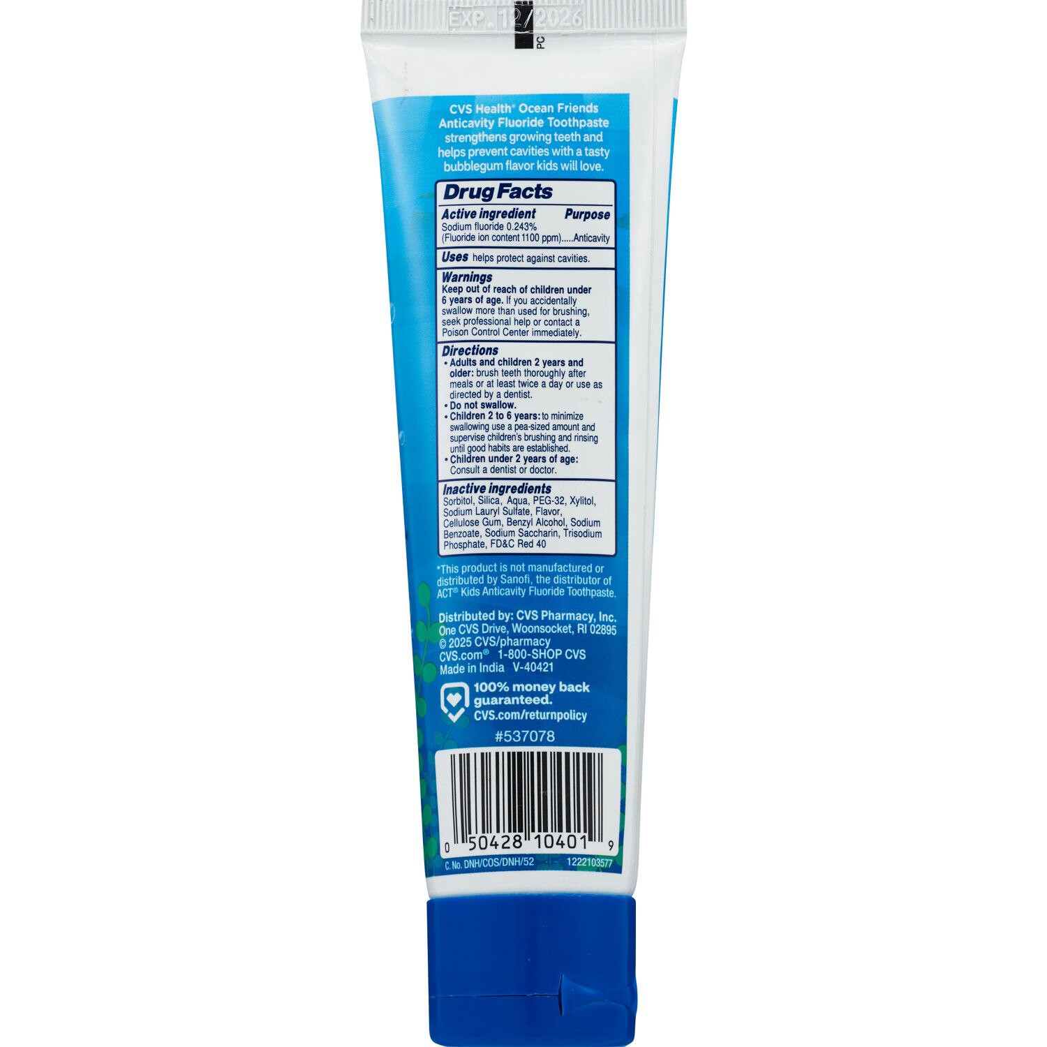 slide 2 of 2, Cvs Health Ocean Friends Anticavity Fluoride Toothpaste, Bubblegum, 4.6 Oz, 4.6 oz