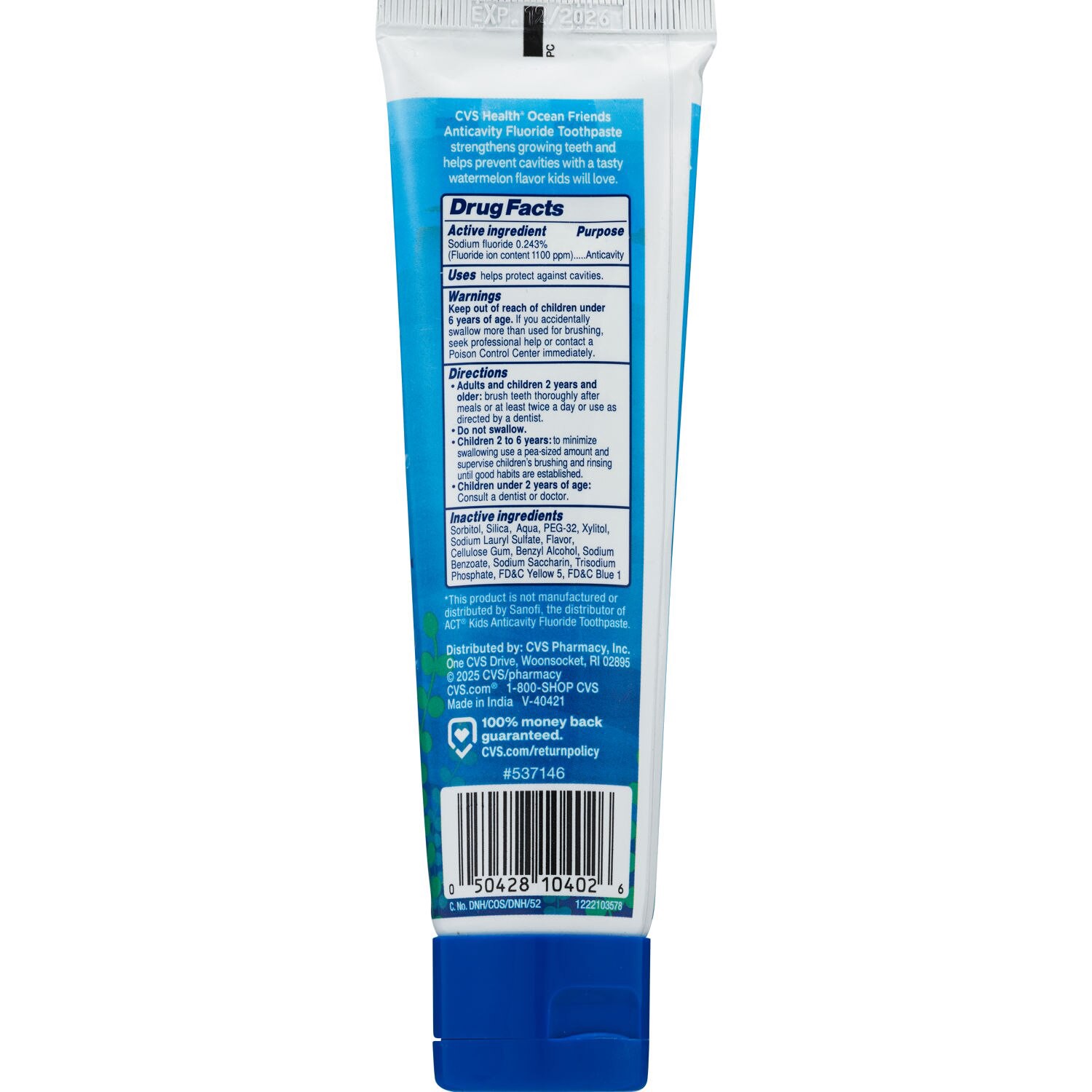 slide 2 of 2, Cvs Health Kids Ocean Friends Anticavity Fluoride Toothpaste, Watermelon, 4.6 Oz, 4.6 oz