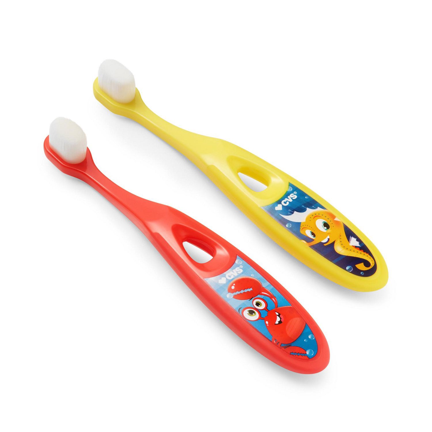 slide 2 of 3, Cvs Health Toddler Toothbrush, Ocean Friends, 2 Ct, 2 ct