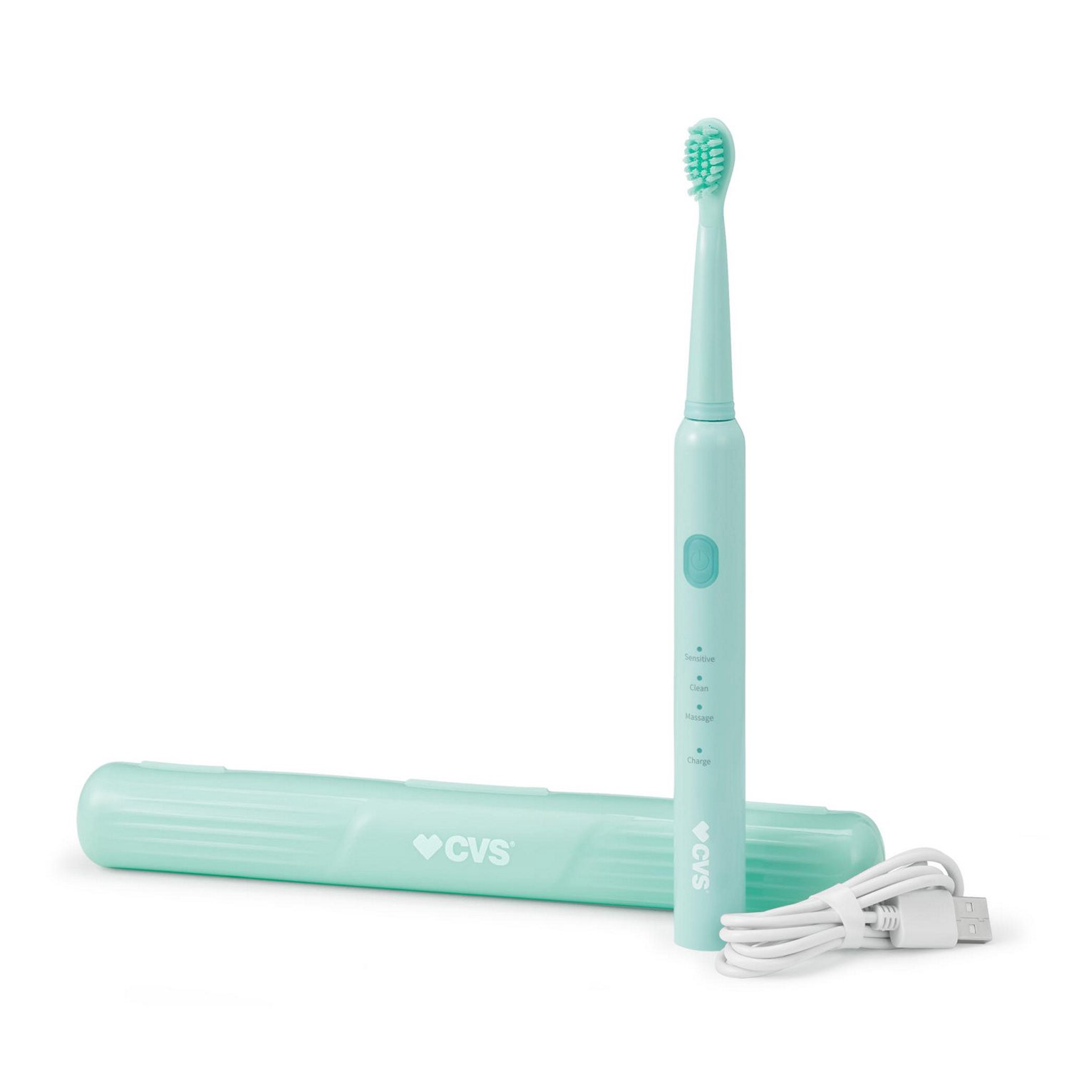 slide 5 of 5, CVS Health Cvs Wave Sonic Rechargeable Toothbrush, Mint Green, 1 ct