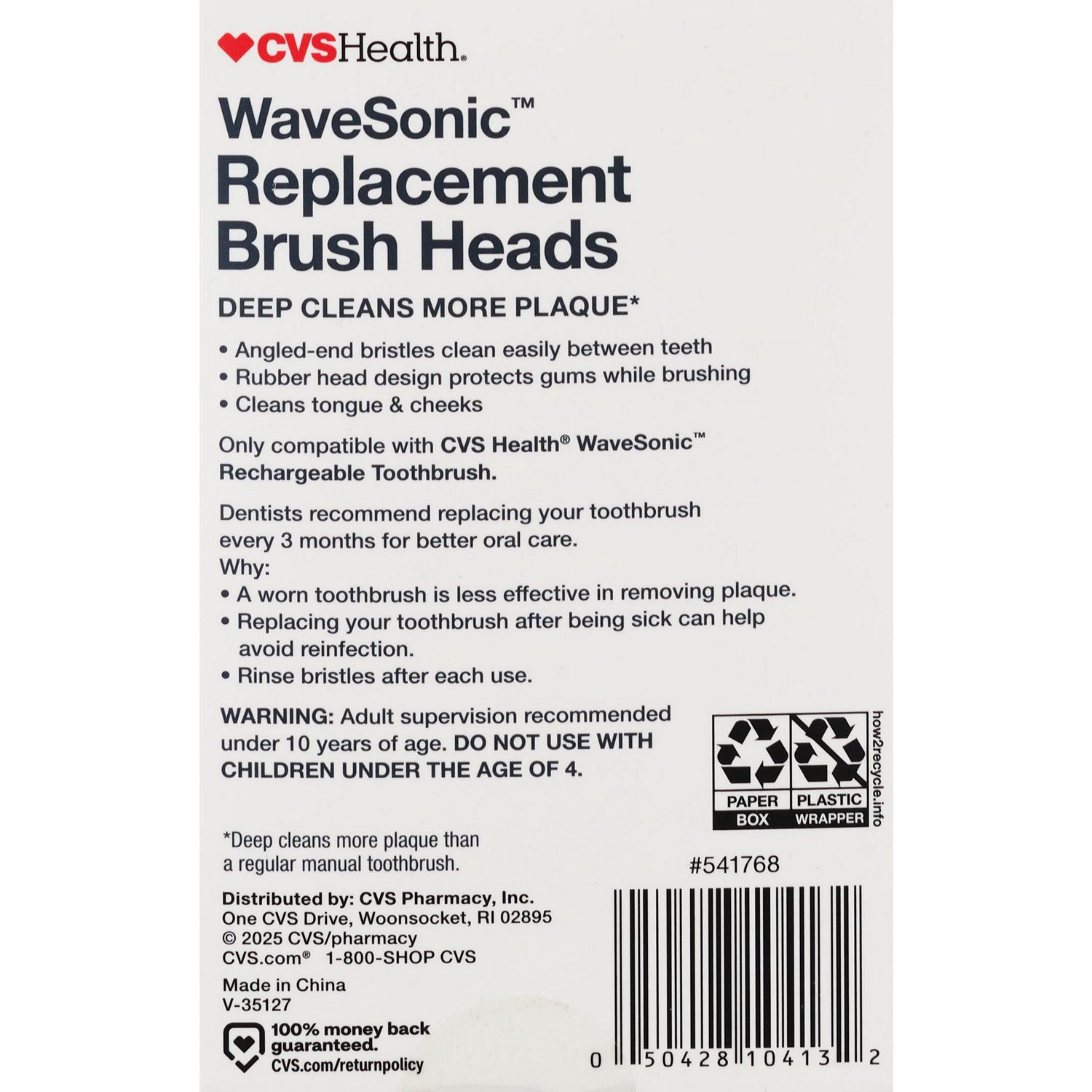 slide 2 of 2, CVS Health Cvs Wave Sonic Rechargeable Brush Head Refill, Mint Green, 3 ct