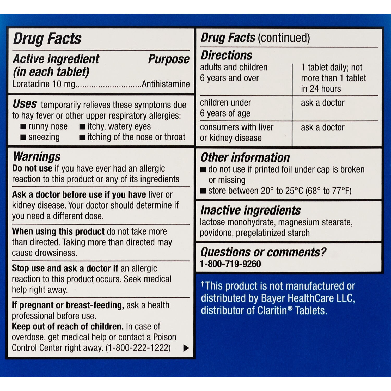 slide 2 of 10, Cvs Health 24Hr Non Drowsy Allergy Relief Loratadine Tablets, 10Mg, 24 Ct, 24 ct
