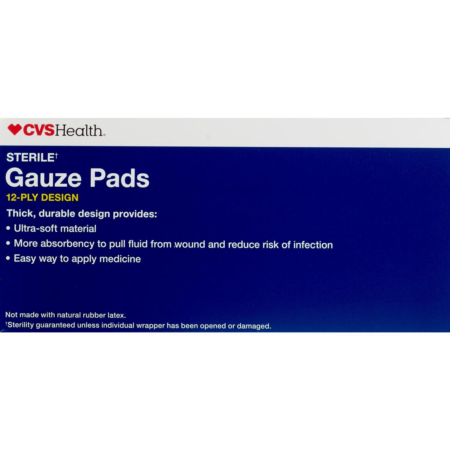 slide 2 of 4, Cvs Health Sterile Gauze Pads Value Pack 2X2Â, 50Ct, 50 ct